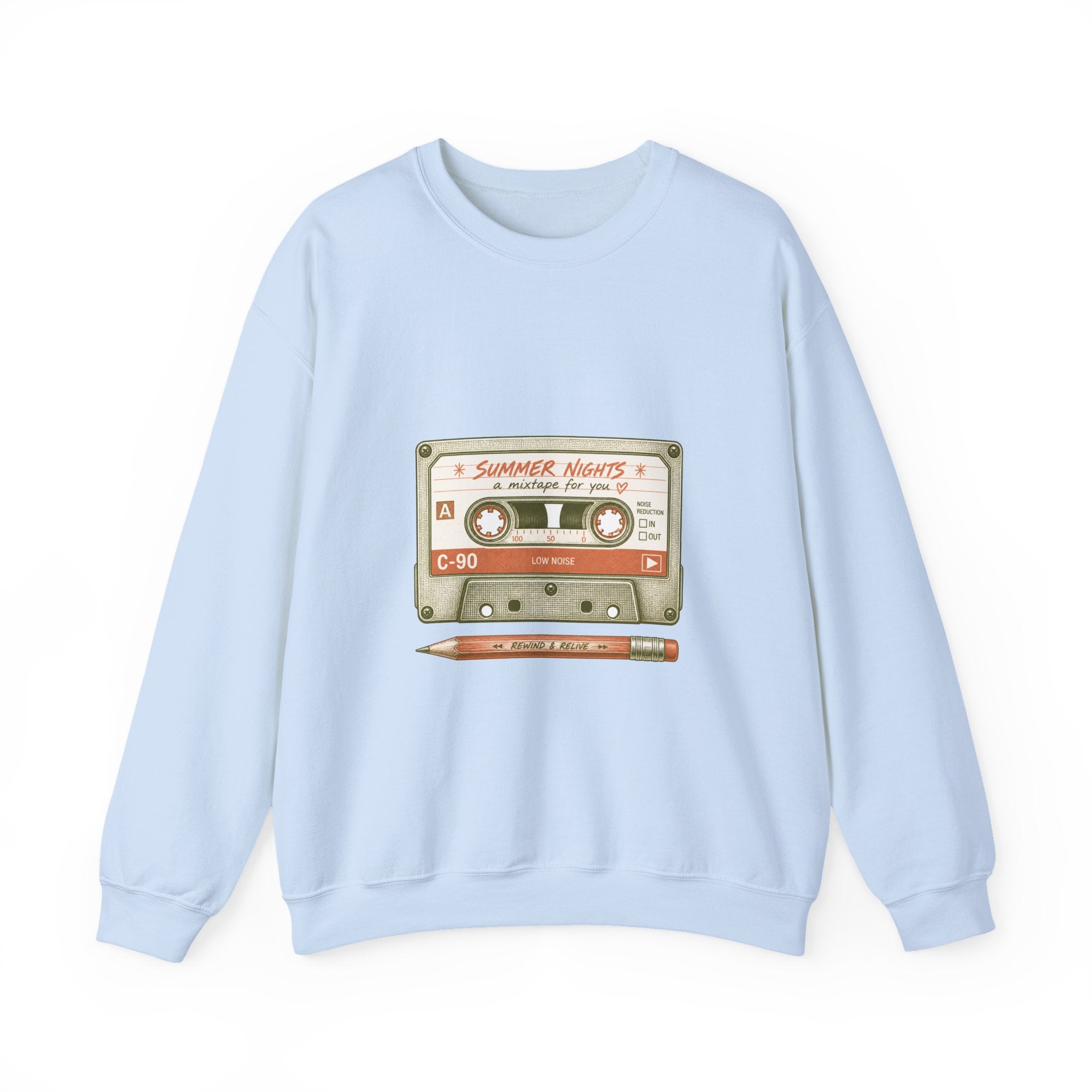 Matching Couple Sweatshirt - Vinyl & Cassette Matching Couple Premium Fleece Sweatshirt Vintage Art His Hers Honeymoon Gift - Design B