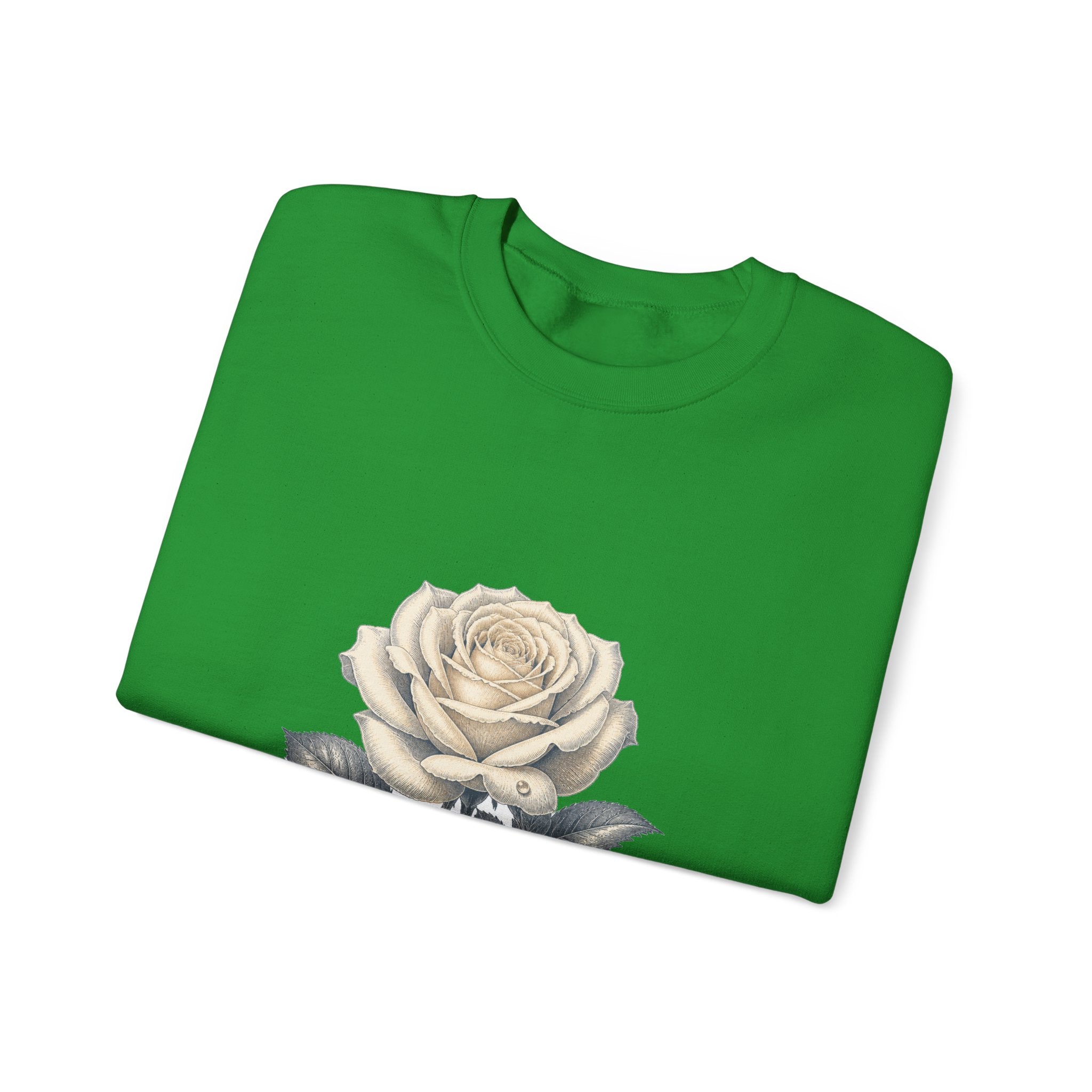 Matching Couple Sweatshirt - Rose & Thorn Matching Couple Crewneck Sweatshirt Vintage Art His Hers Wedding Gift - Design A