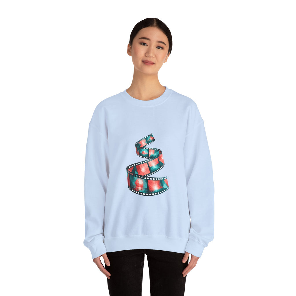 Matching Couple Sweatshirt - Camera & Film Matching Couple Crewneck Sweatshirt Geometric Art His Hers Couple Gift - Design B