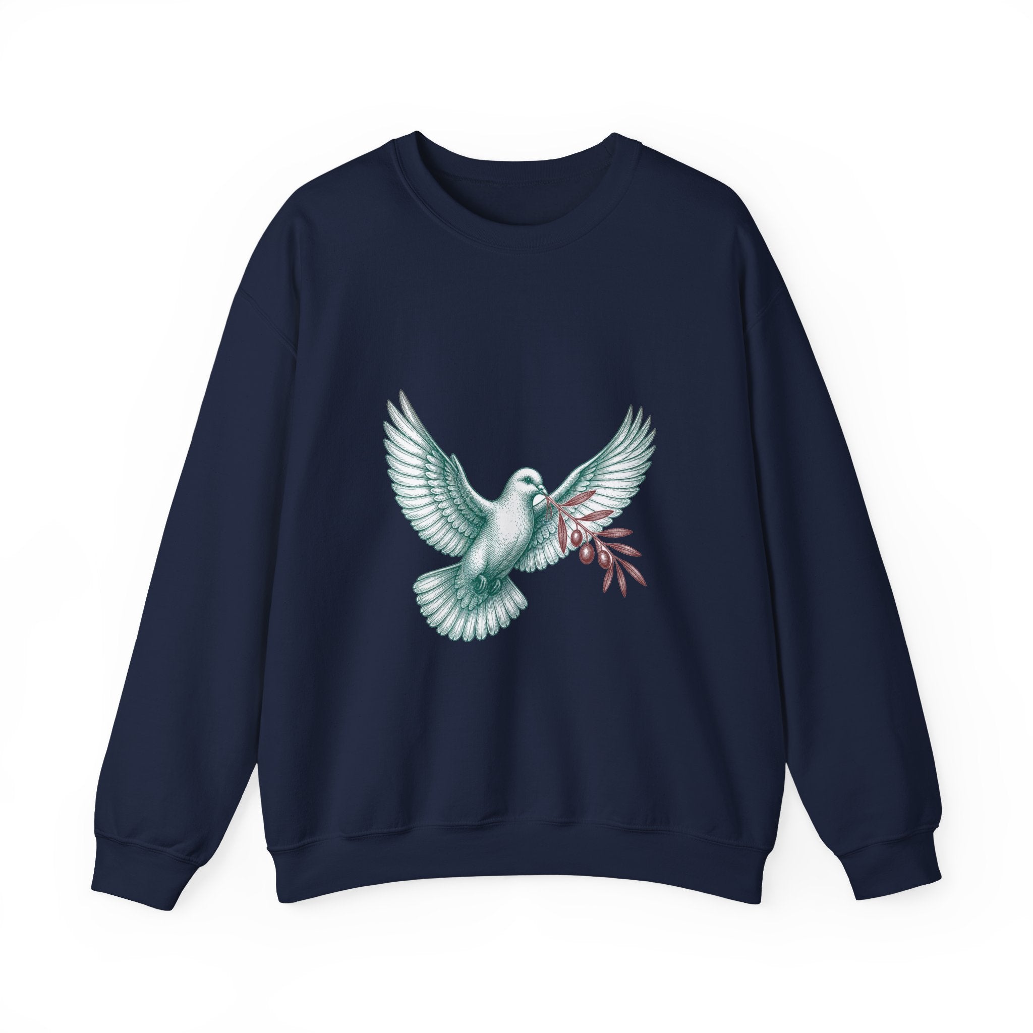 Matching Couple Sweatshirt - Wolf & Dove Matching Couple Comfort Colors Crew Vintage Art His Hers Honeymoon Gift - Design B