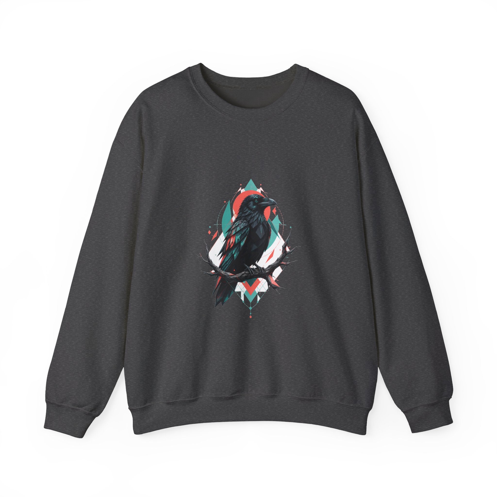 Matching Couple Sweatshirt - Raven & Swan Matching Couple Crewneck Sweatshirt Geometric Art His Hers Couple Gift - Design A