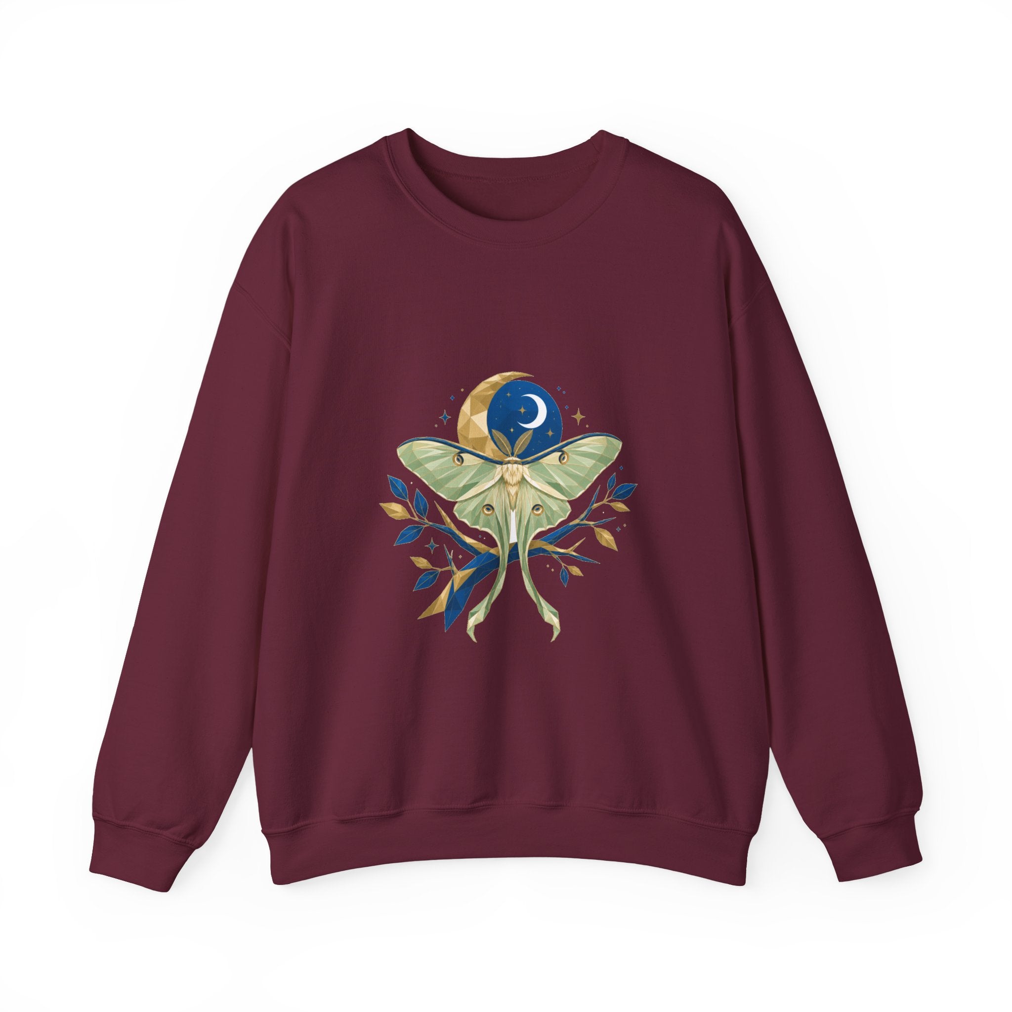 Matching Couple Sweatshirt - Butterfly & Moth Matching Couple Crewneck Sweatshirt Geometric Art His Hers Couple Gift - Design B