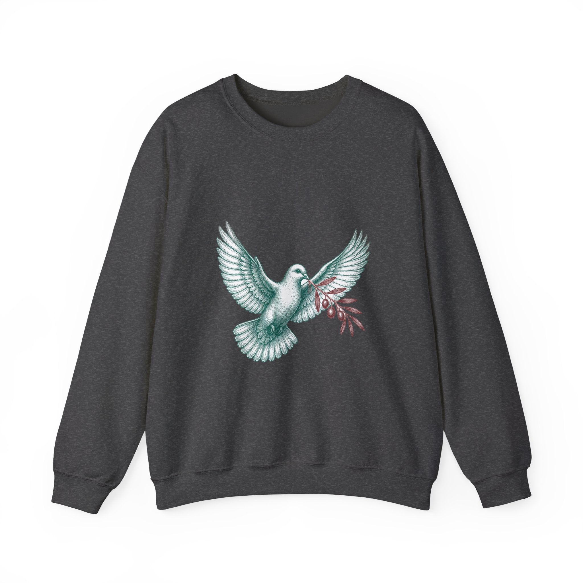 Matching Couple Sweatshirt - Wolf & Dove Matching Couple Comfort Colors Crew Vintage Art His Hers Honeymoon Gift - Design B