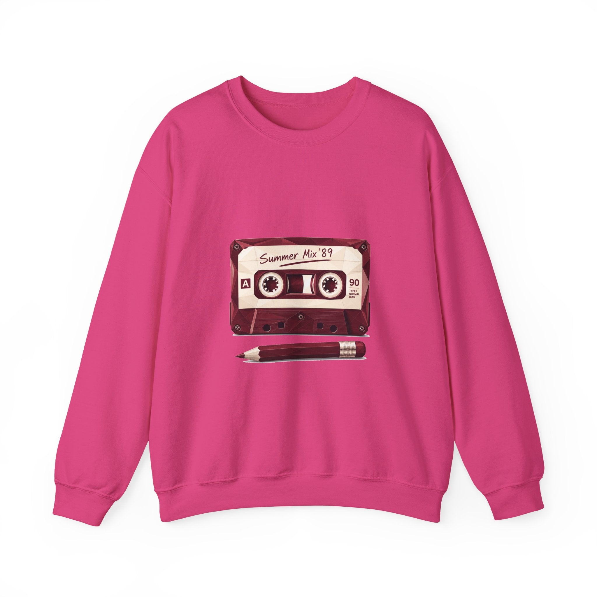 Matching Couple Sweatshirt - Vinyl & Cassette Matching Couple Crewneck Sweatshirt Geometric Art His Hers Couple Gift - Design B