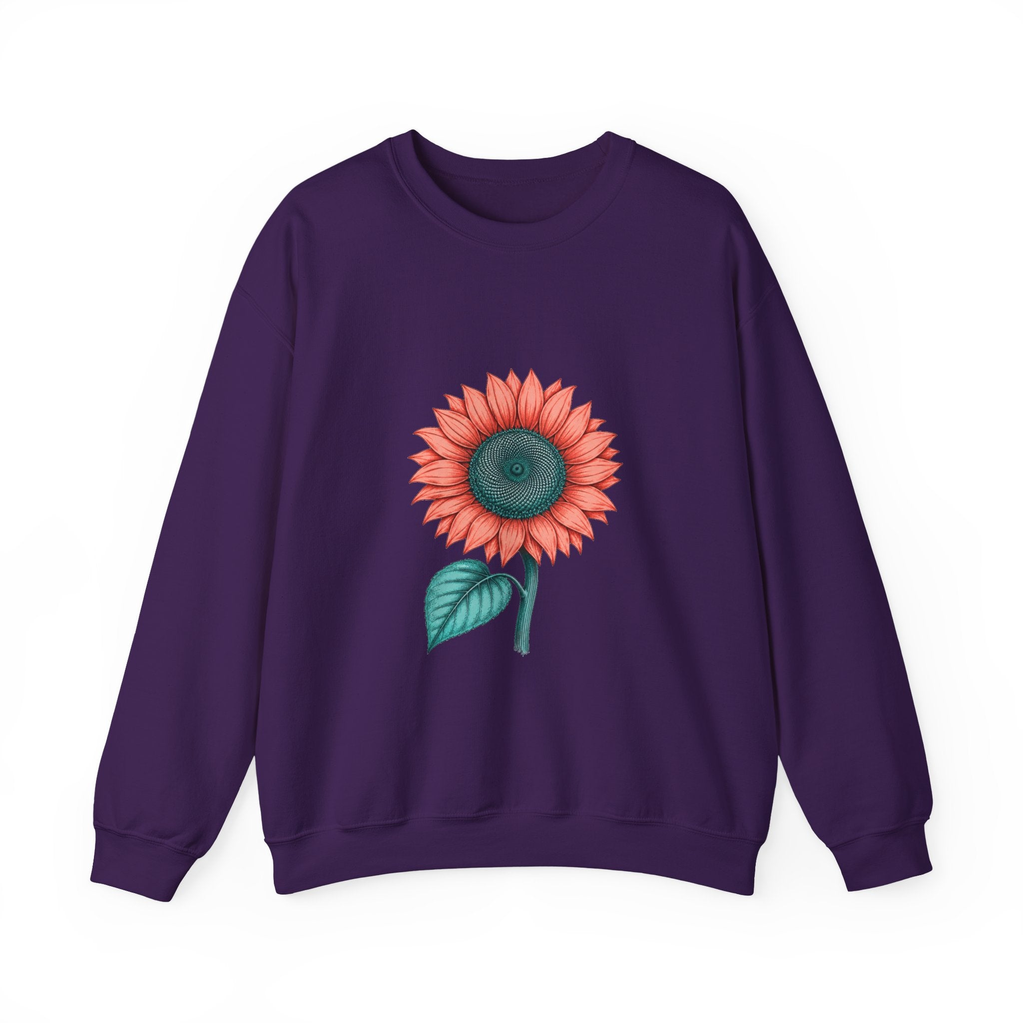 Matching Couple Sweatshirt - Sunflower & Moonflower Matching Couple Crewneck Sweatshirt Hand-Drawn Art His Hers Best Friend Gift - Design A