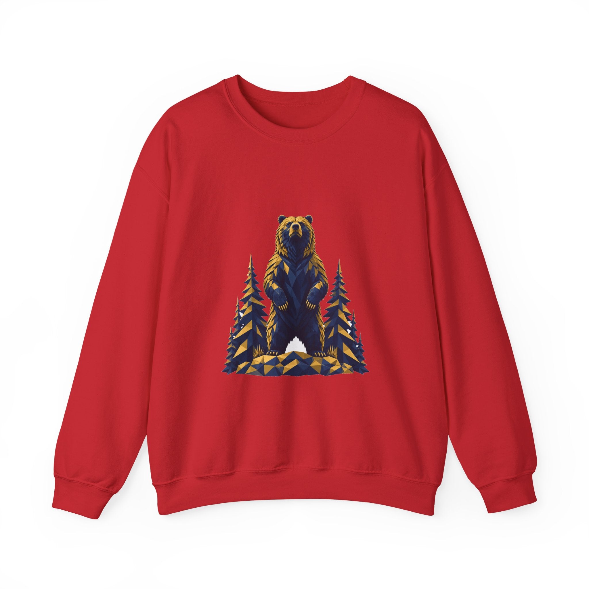Matching Couple Sweatshirt - Bear & Deer Matching Couple Comfort Colors Crew Geometric Art His Hers Love Gift - Design A