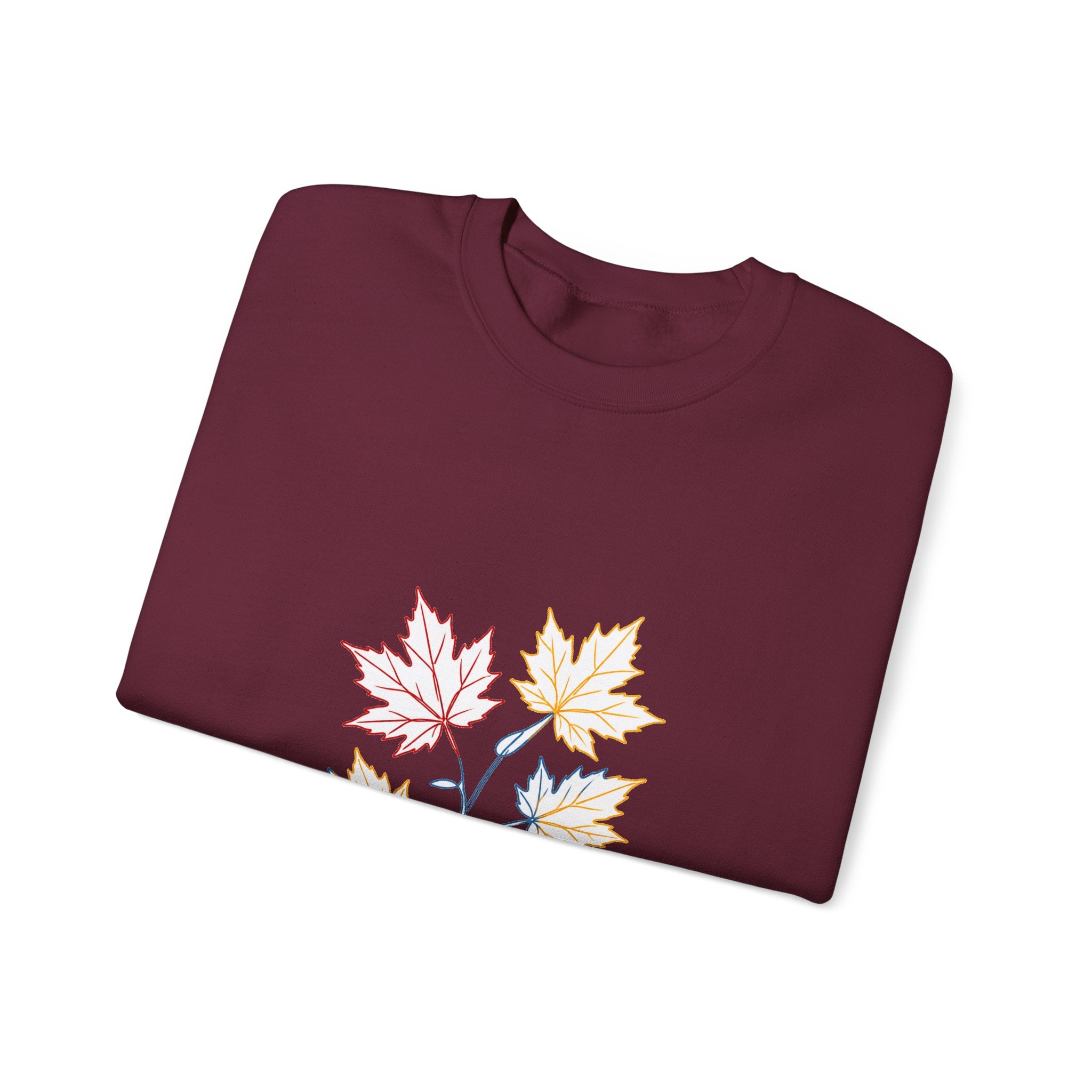 Matching Couple Sweatshirt - Cherry Blossom & Maple Leaf Matching Couple Comfort Colors Crew Minimalist Art His Hers Christmas Gift - Design B