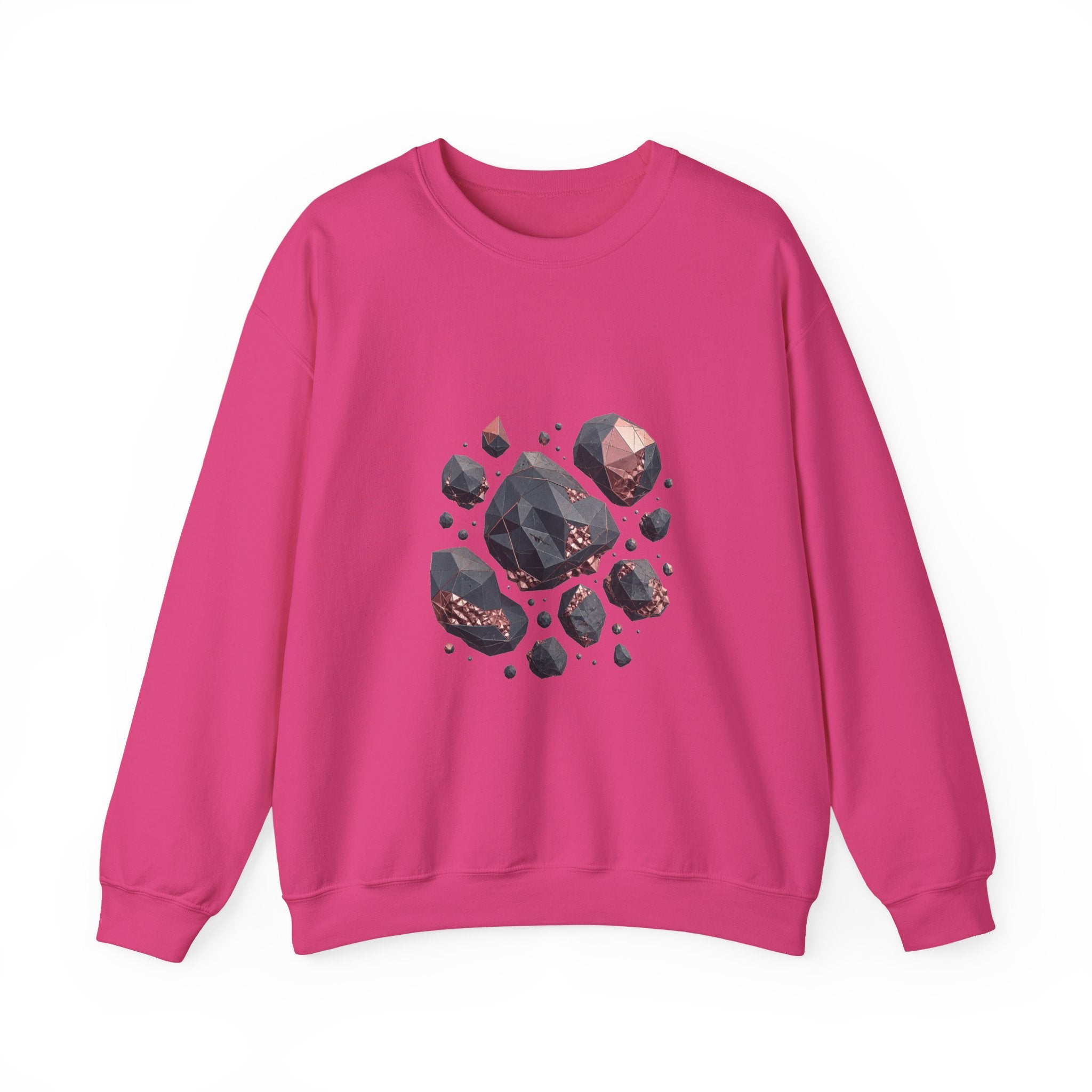 Matching Couple Sweatshirt - Comet & Asteroid Matching Couple Premium Fleece Sweatshirt Geometric Art His Hers Love Gift - Design B