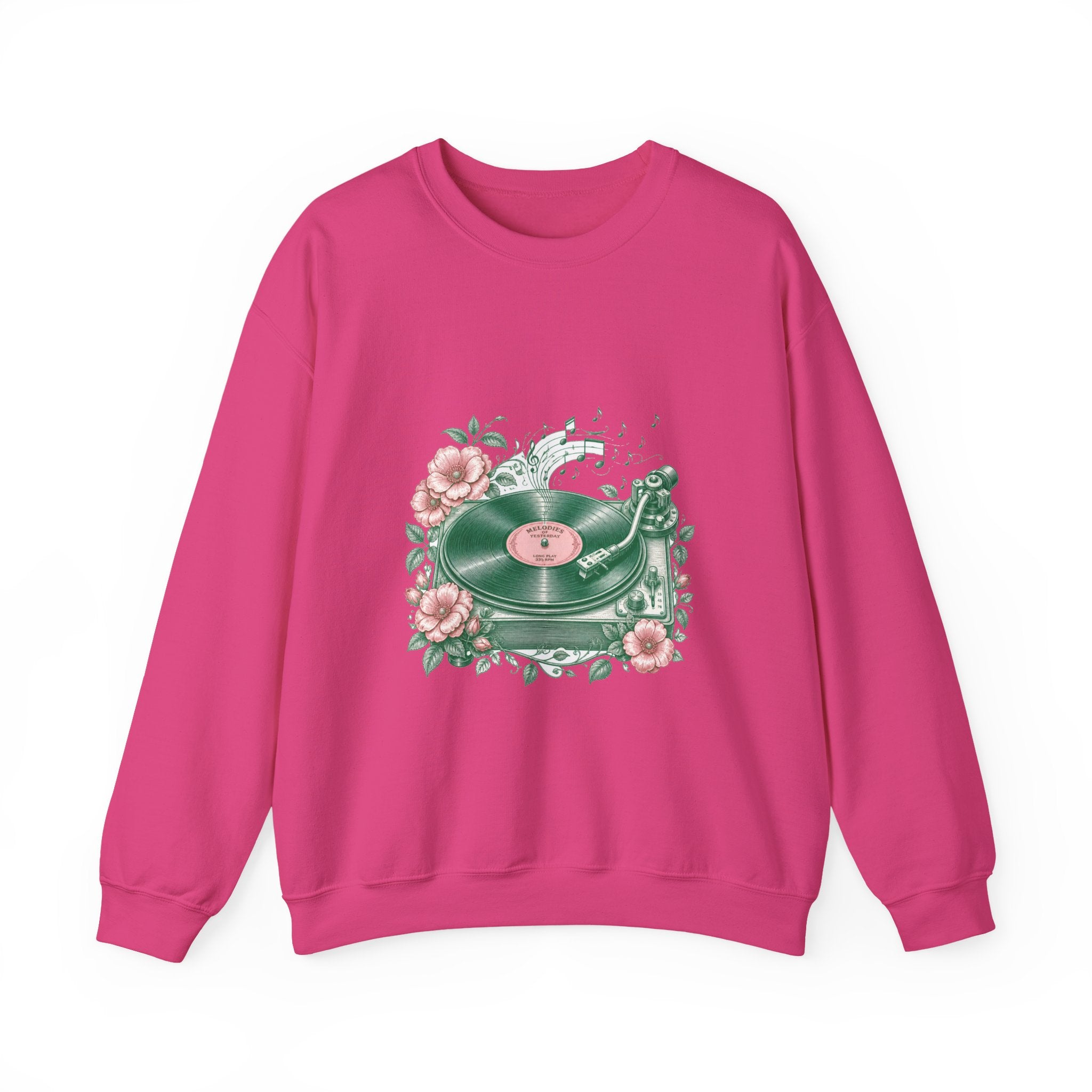 Matching Couple Sweatshirt - Vinyl & Cassette Matching Couple Comfort Colors Crew Vintage Art His Hers Honeymoon Gift - Design A