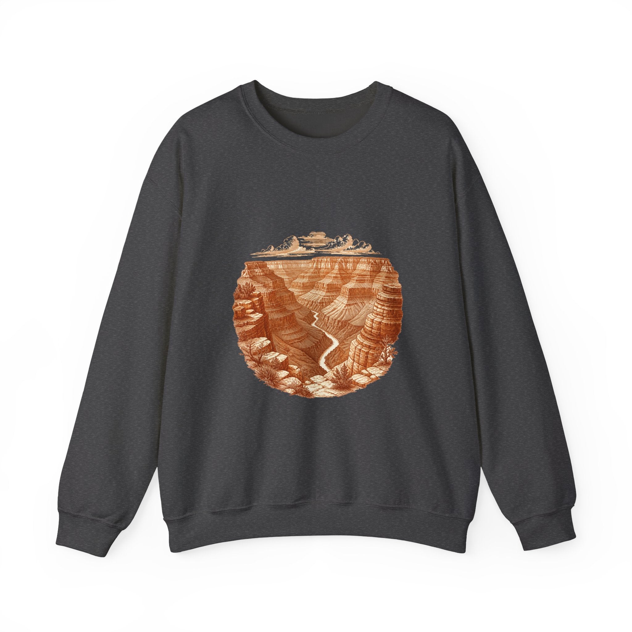 Matching Couple Sweatshirt - Lavender Fields & Canyon Matching Couple Premium Fleece Sweatshirt Vintage Art His Hers Honeymoon Gift - Design B