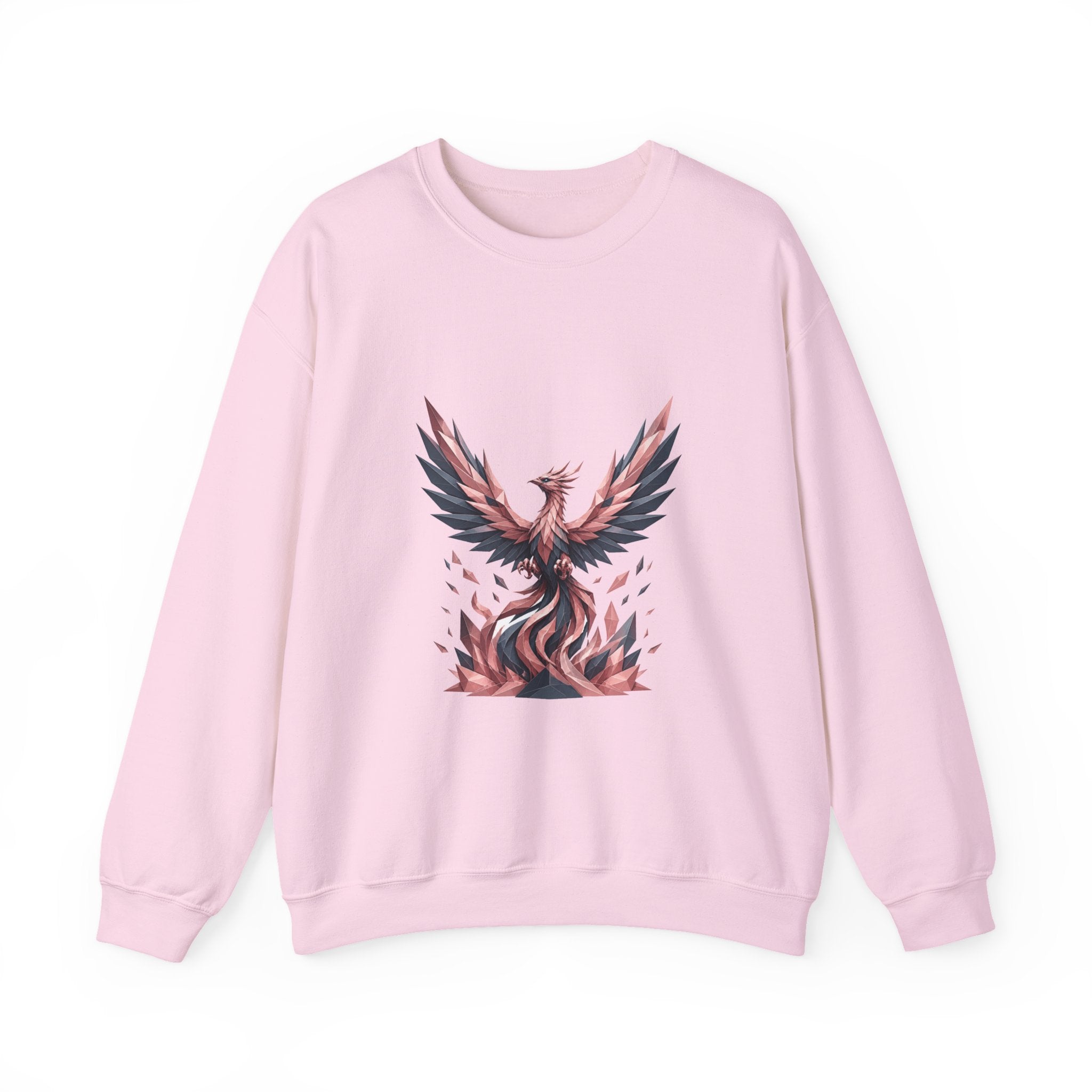 Matching Couple Sweatshirt - Dragon & Phoenix Matching Couple Crewneck Sweatshirt Geometric Art His Hers Couple Gift - Design B