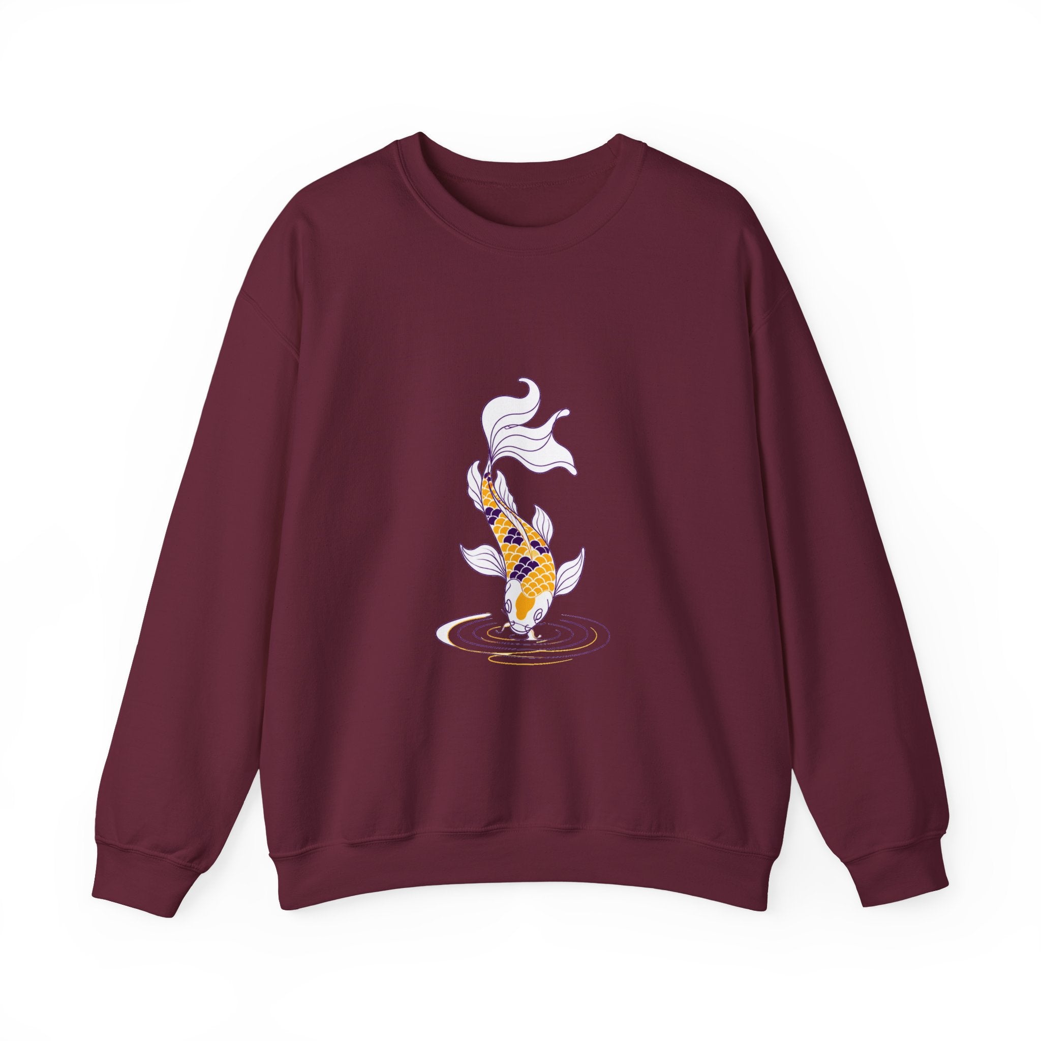 Matching Couple Sweatshirt - Koi Fish Yin Yang Matching Couple Comfort Colors Crew Minimalist Art His Hers Christmas Gift - Design B