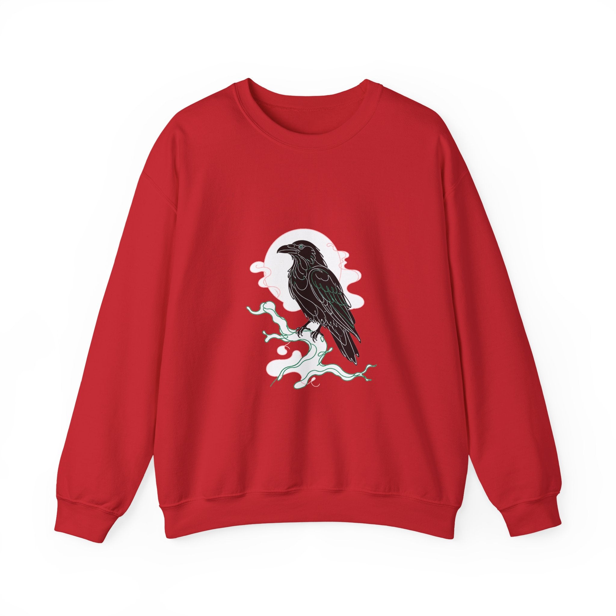 Matching Couple Sweatshirt - Raven & Swan Matching Couple Crewneck Sweatshirt Minimalist Art His Hers Valentine Gift - Design A