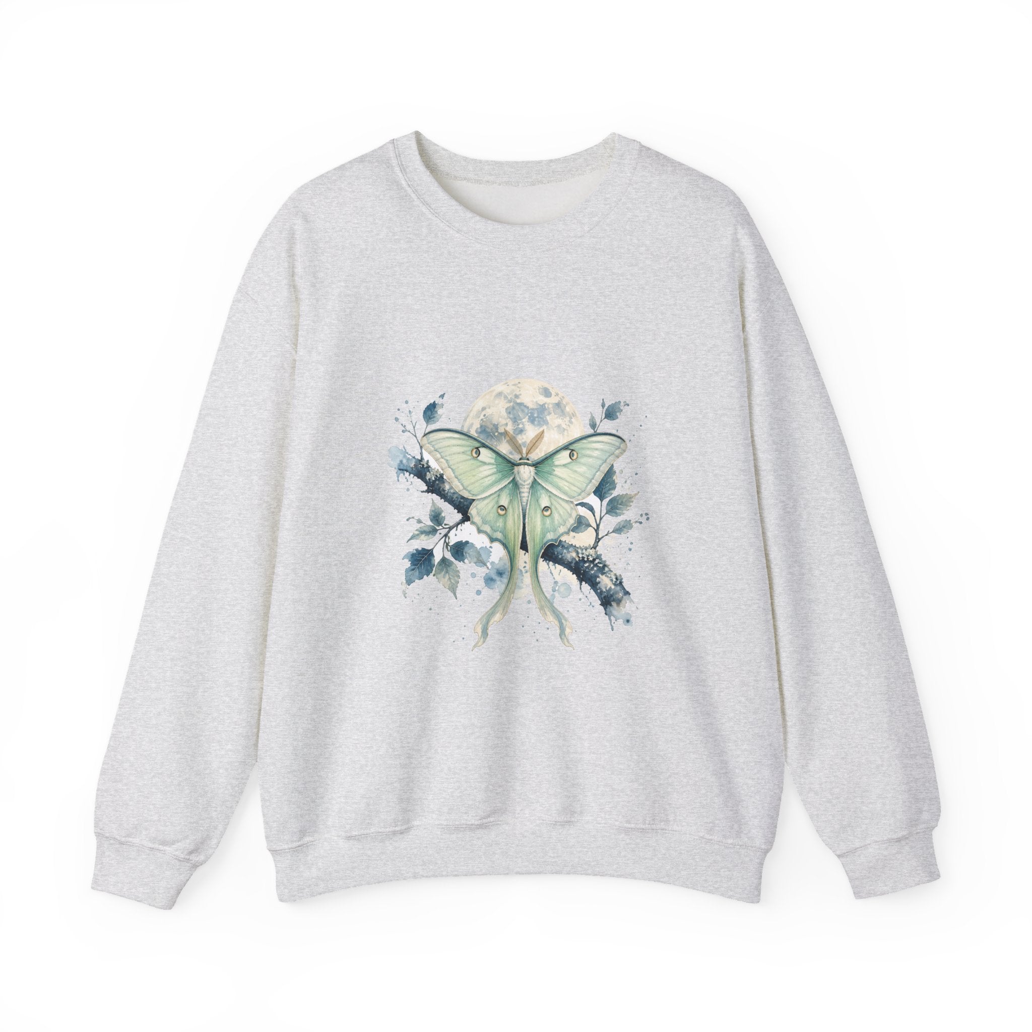 Matching Couple Sweatshirt - Butterfly & Moth Matching Couple Comfort Colors Crew Watercolor Art His Hers Birthday Gift - Design B