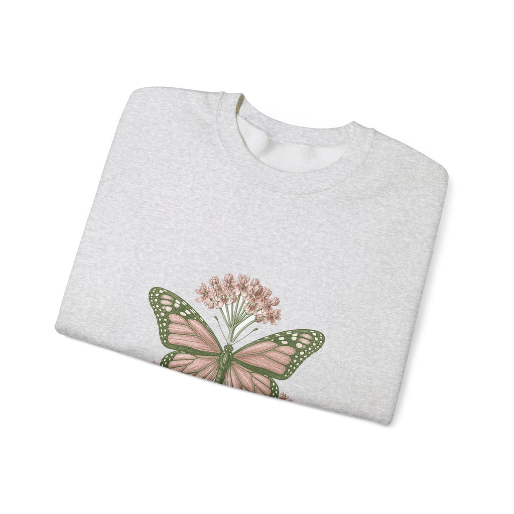 Matching Couple Sweatshirt - Butterfly & Moth Matching Couple Crewneck Sweatshirt Vintage Art His Hers Wedding Gift - Design A