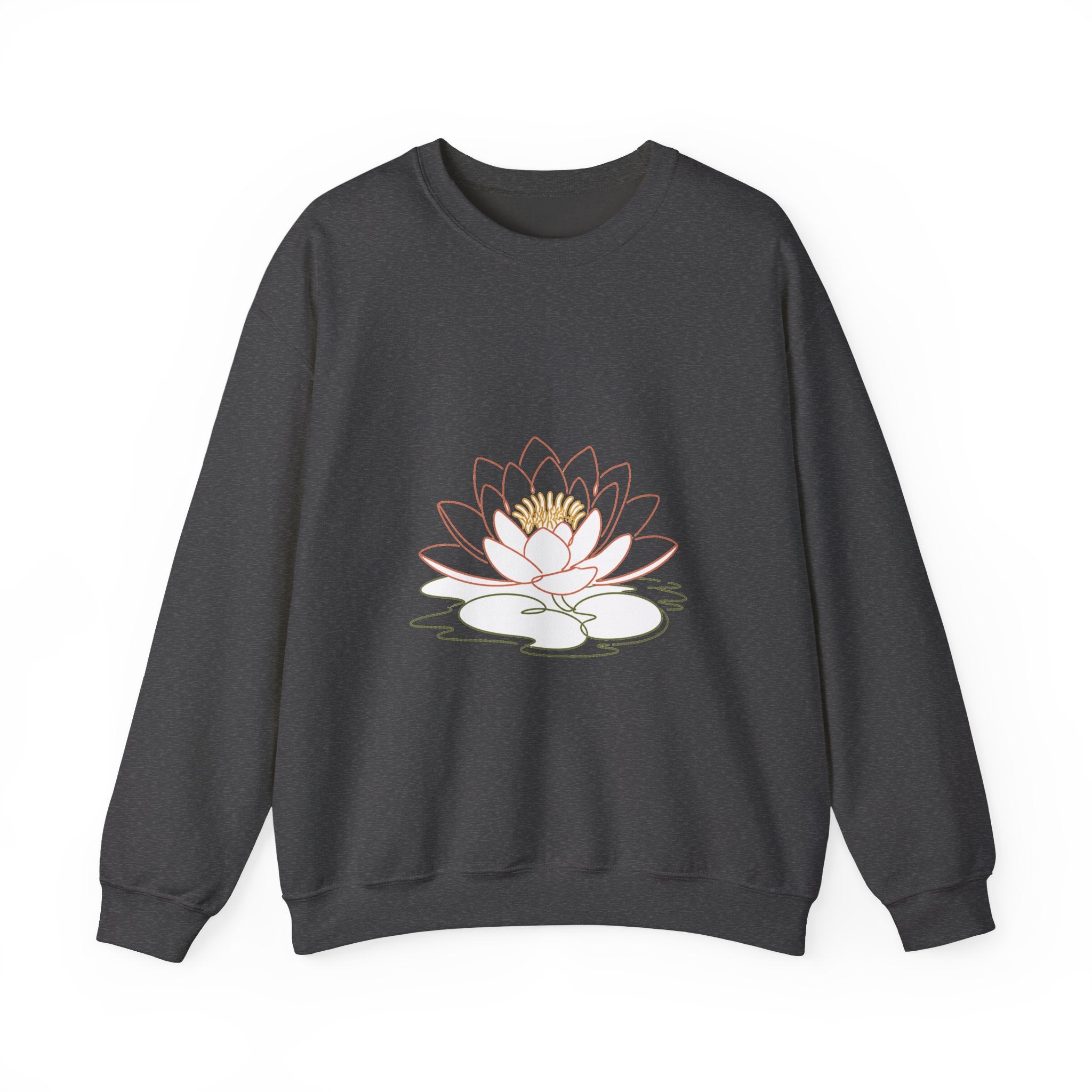 Matching Couple Sweatshirt - Open & Closed Lotus Matching Couple Comfort Colors Crew Minimalist Art His Hers Christmas Gift - Design A