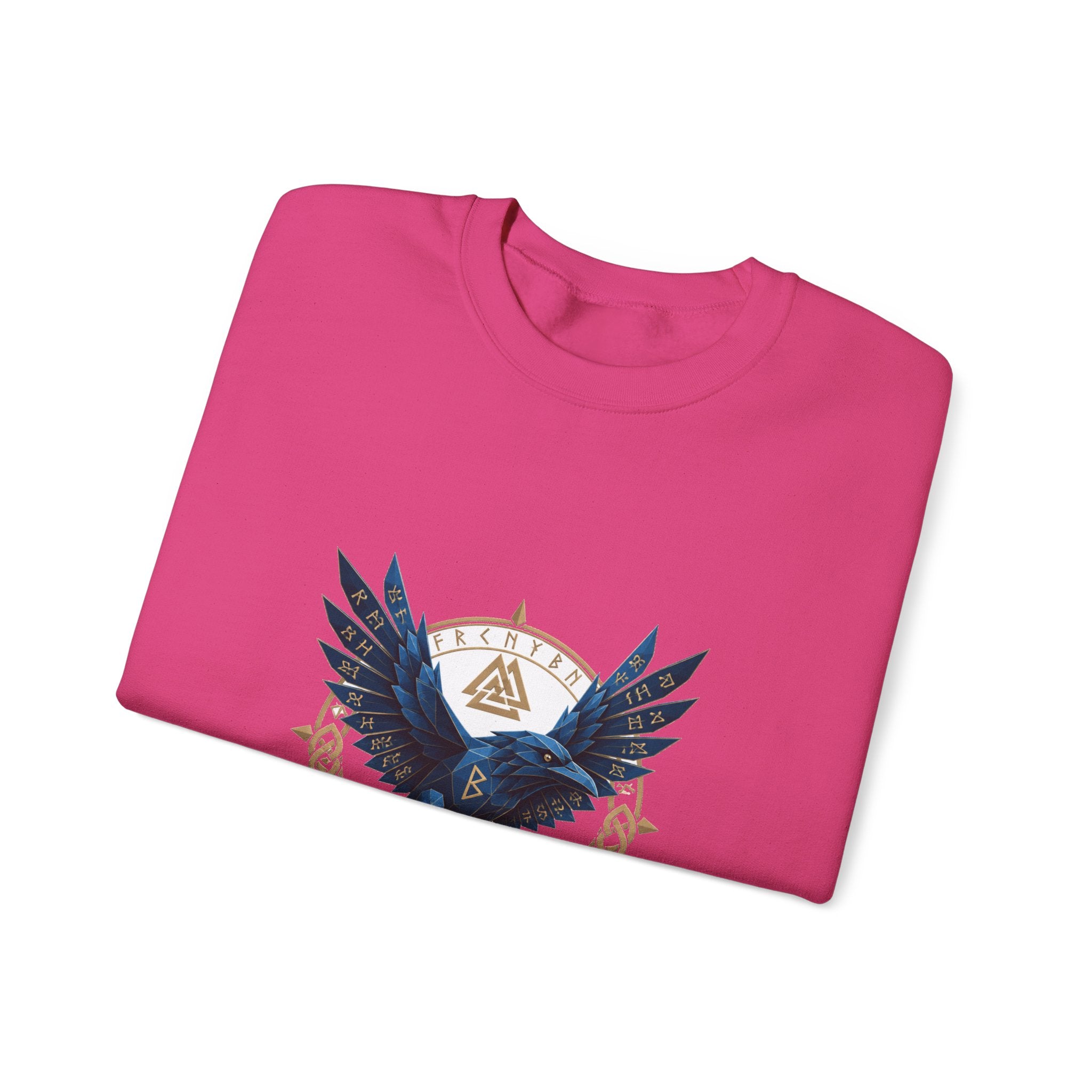 Matching Couple Sweatshirt - Huginn & Muninn Matching Couple Crewneck Sweatshirt Geometric Art His Hers Couple Gift - Design B