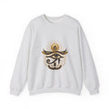 Matching Couple Sweatshirt - Eye of Ra & Horus Matching Couple Crewneck Sweatshirt Vintage Art His Hers Wedding Gift - Design A