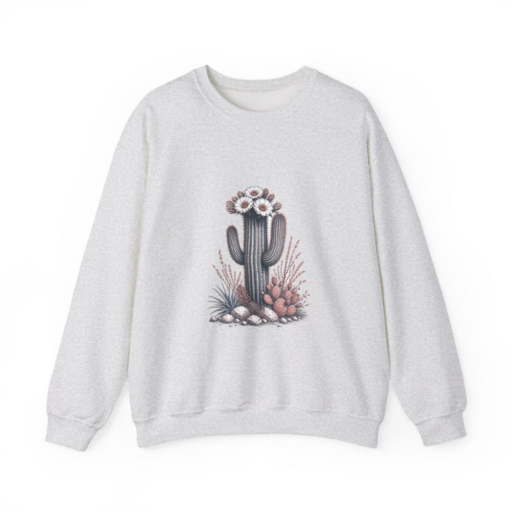 Matching Couple Sweatshirt - Desert & Rainforest Matching Couple Premium Fleece Sweatshirt Hand-Drawn Art His Hers Anniversary Gift - Design A
