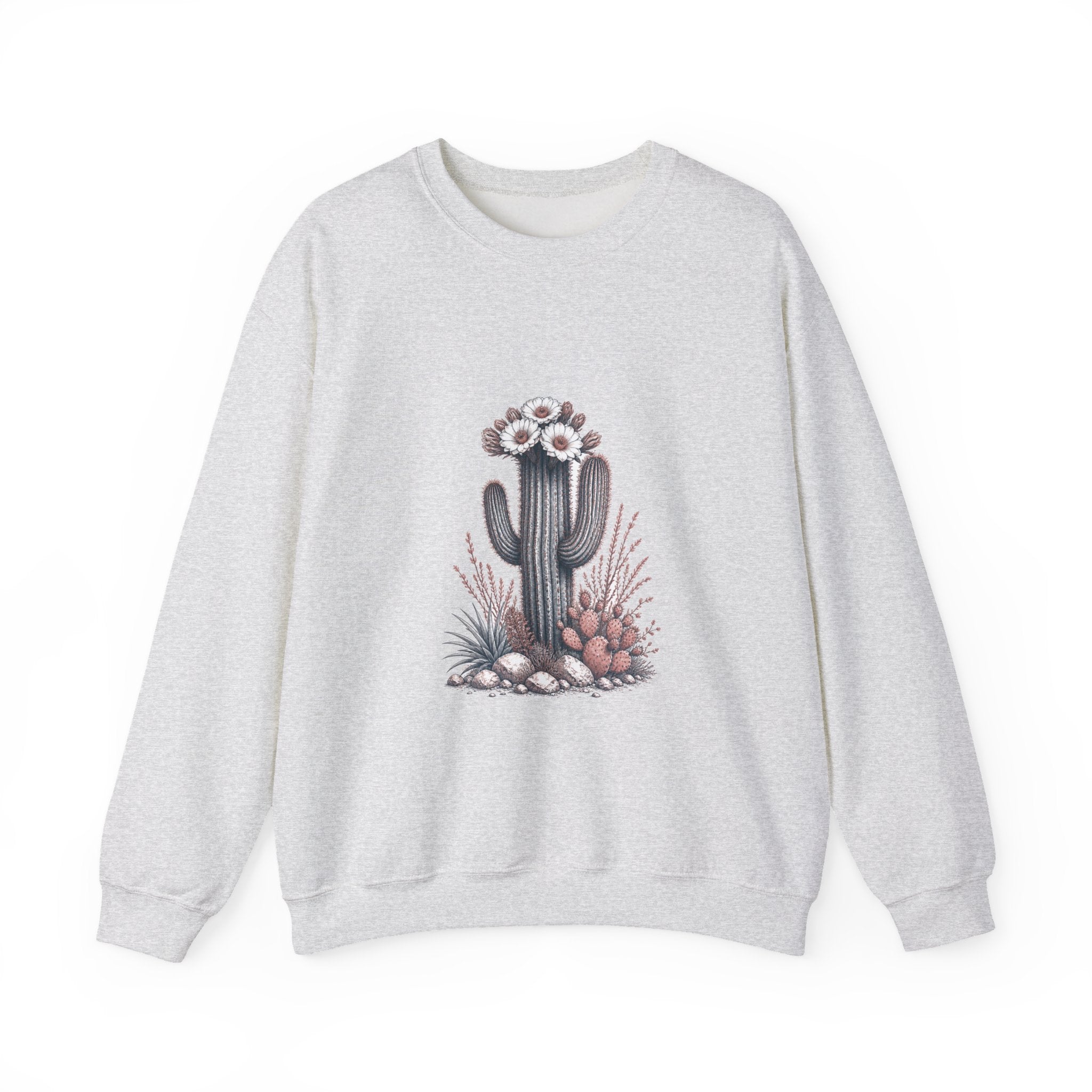 Matching Couple Sweatshirt - Desert & Rainforest Matching Couple Premium Fleece Sweatshirt Hand-Drawn Art His Hers Anniversary Gift - Design A