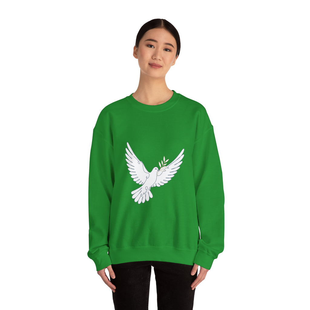 Matching Couple Sweatshirt - Wolf & Dove Matching Couple Comfort Colors Crew Minimalist Art His Hers Christmas Gift - Design B