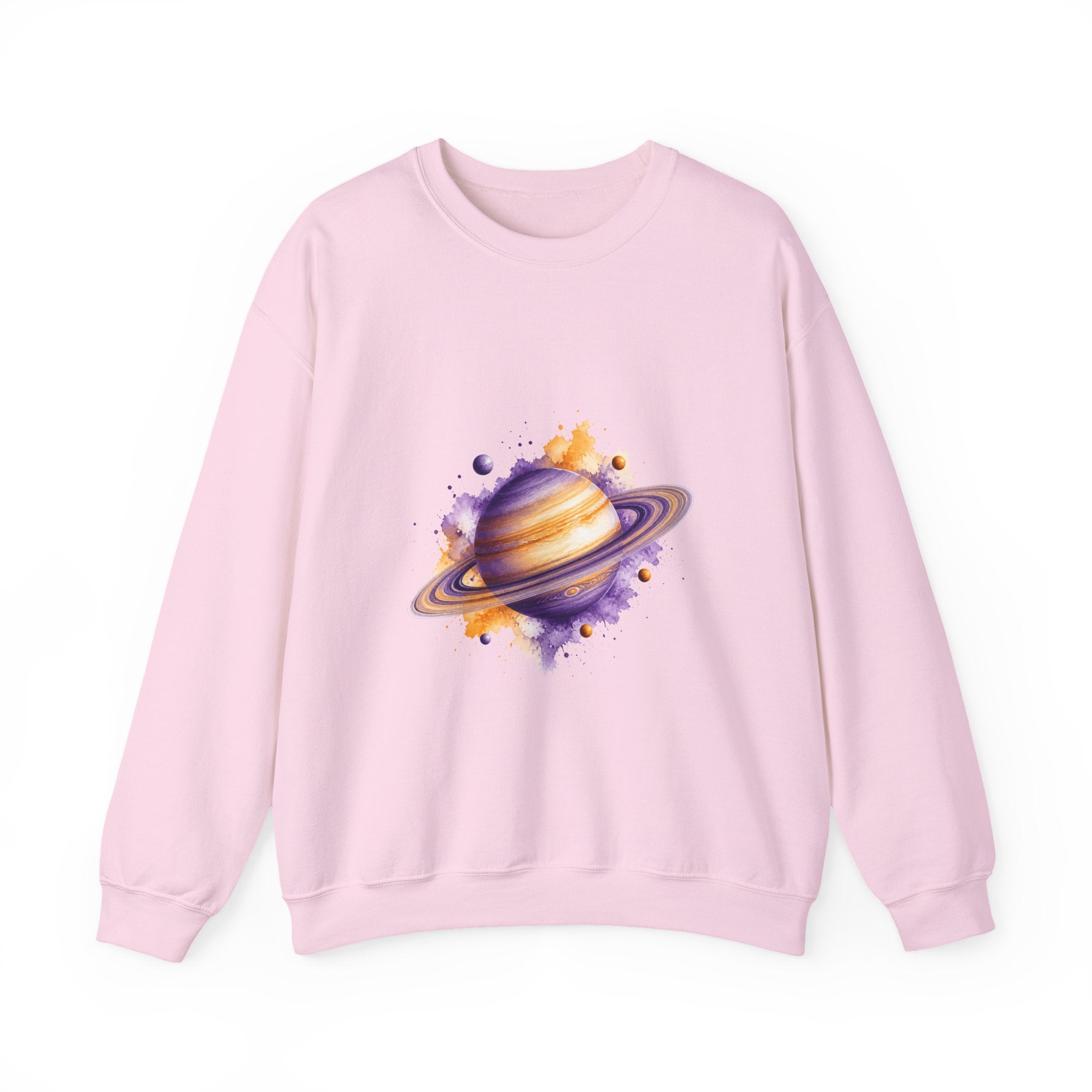 Matching Couple Sweatshirt - Saturn & Jupiter Matching Couple Comfort Colors Crew Watercolor Art His Hers Birthday Gift - Design A