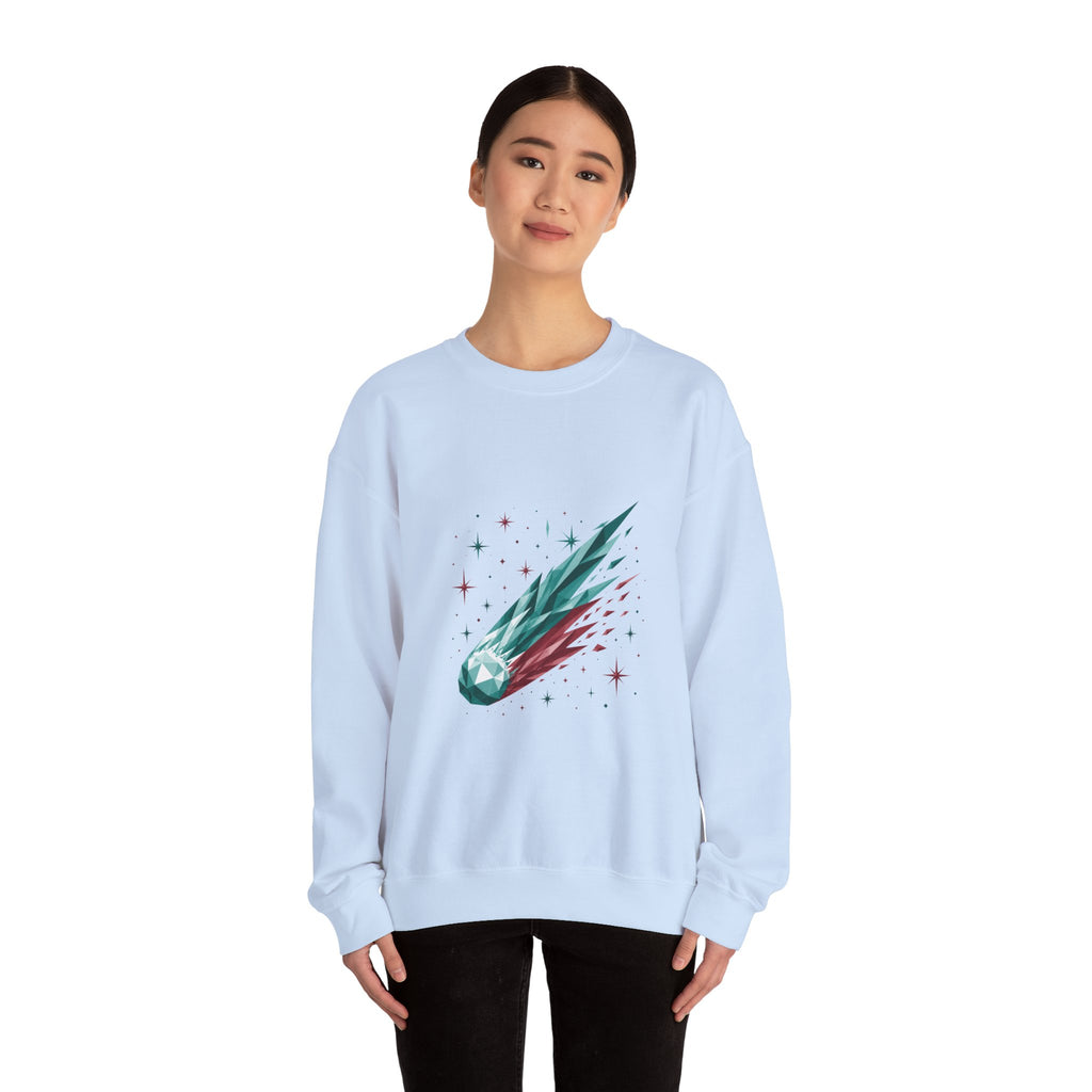 Matching Couple Sweatshirt - Comet & Asteroid Matching Couple Comfort Colors Crew Geometric Art His Hers Love Gift - Design A