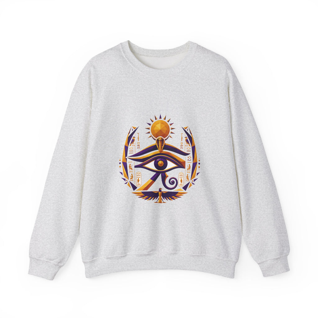 Matching Couple Sweatshirt - Eye of Ra & Horus Matching Couple Premium Fleece Sweatshirt Geometric Art His Hers Love Gift - Design A