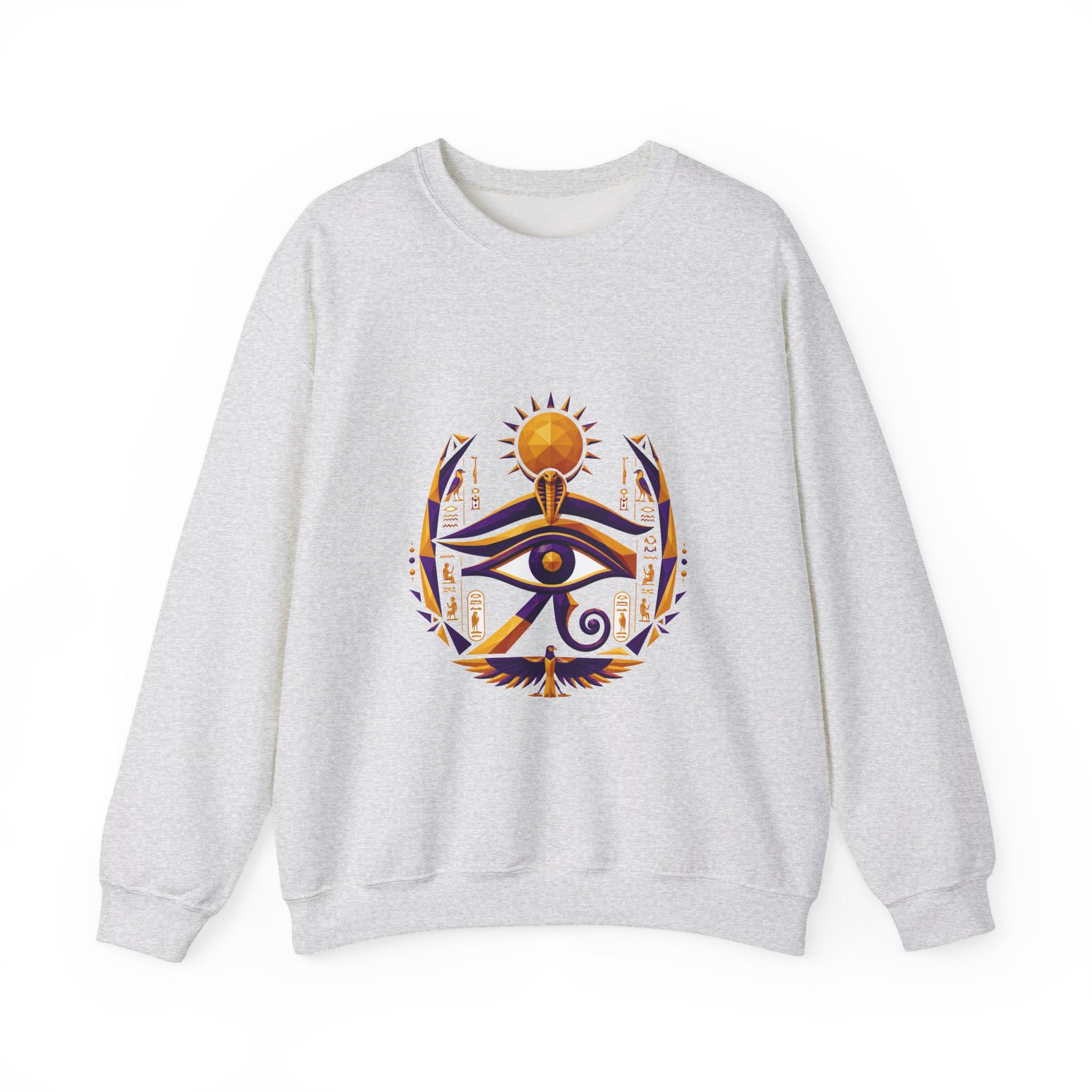 Matching Couple Sweatshirt - Eye of Ra & Horus Matching Couple Premium Fleece Sweatshirt Geometric Art His Hers Love Gift - Design A