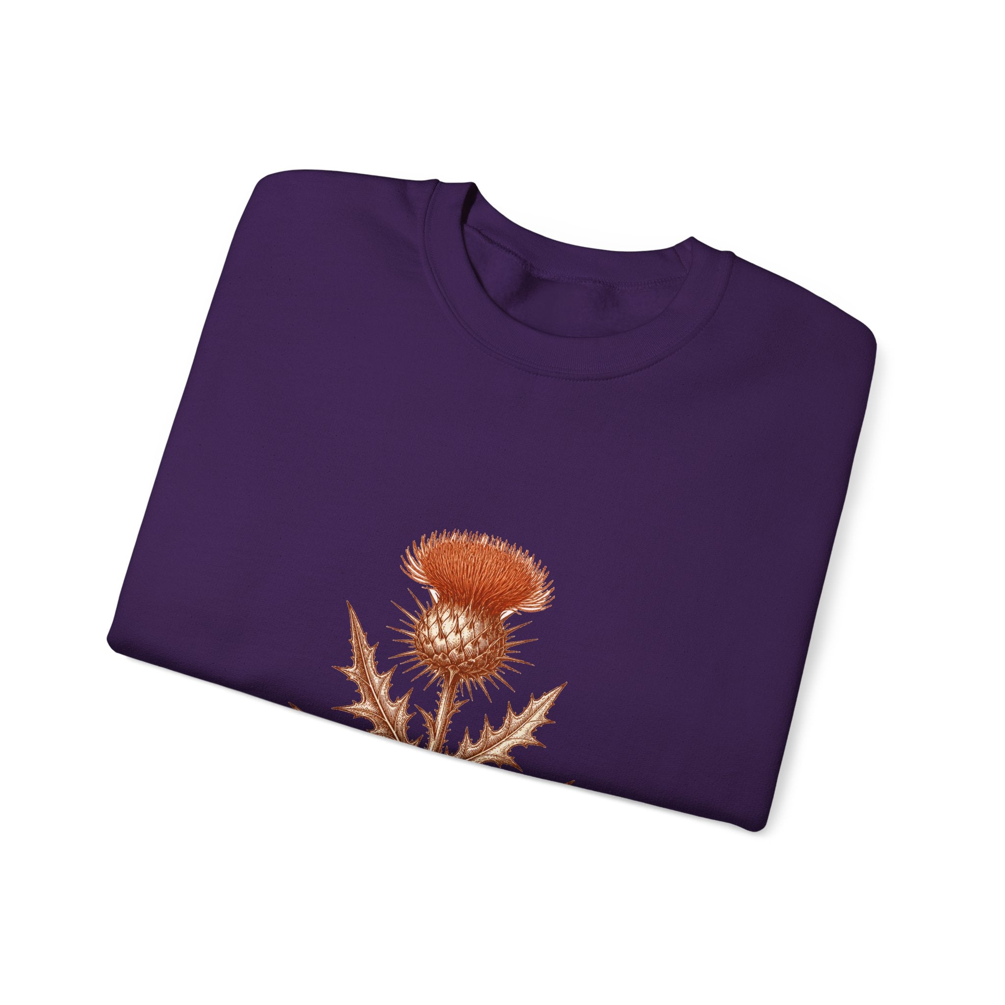 Matching Couple Sweatshirt - Lavender & Thistle Matching Couple Crewneck Sweatshirt Vintage Art His Hers Wedding Gift - Design B