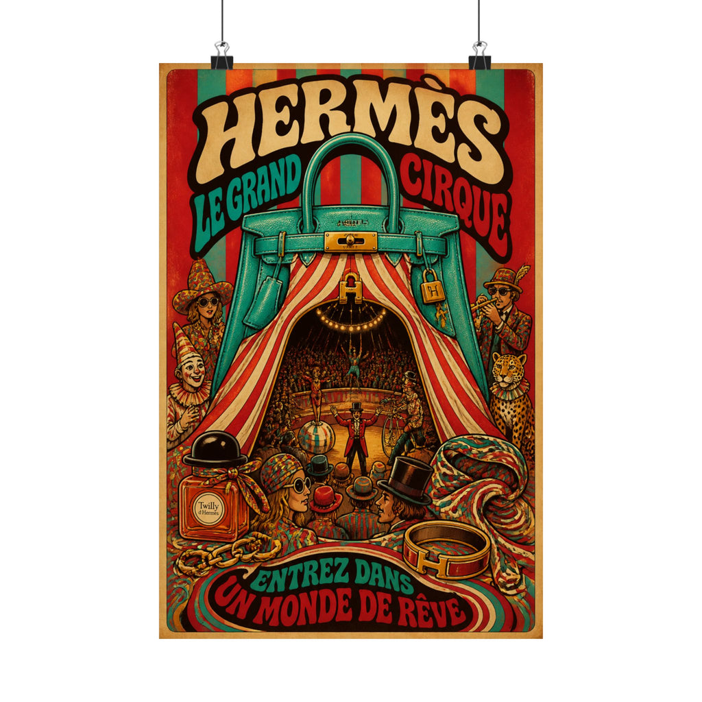 Handbag Big Top Wall Art Poster 18×24 Psychedelic Cafe Decor Maximalist Print