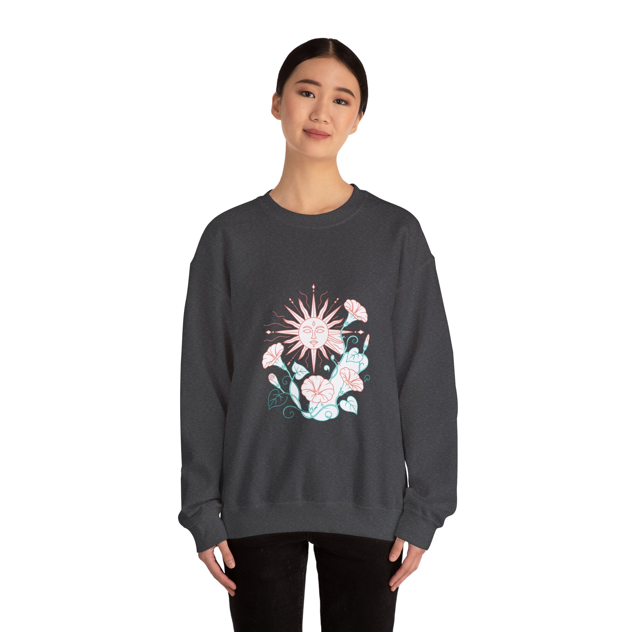 Matching Couple Sweatshirt - Sun & Moon Matching Couple Premium Fleece Sweatshirt Minimalist Art His Hers Christmas Gift - Design B