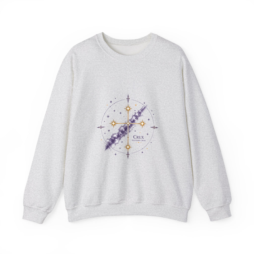 Matching Couple Sweatshirt - Aurora & Southern Cross Matching Couple Premium Fleece Sweatshirt Hand-Drawn Art His Hers Anniversary Gift - Design B