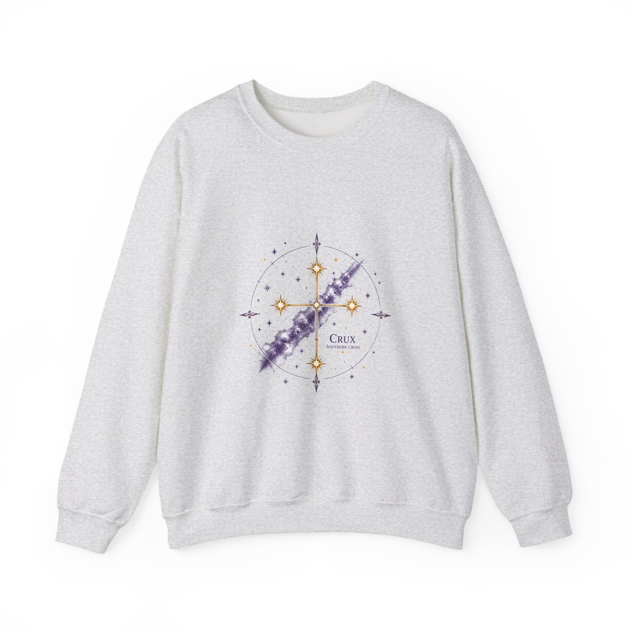 Matching Couple Sweatshirt - Aurora & Southern Cross Matching Couple Premium Fleece Sweatshirt Hand-Drawn Art His Hers Anniversary Gift - Design B