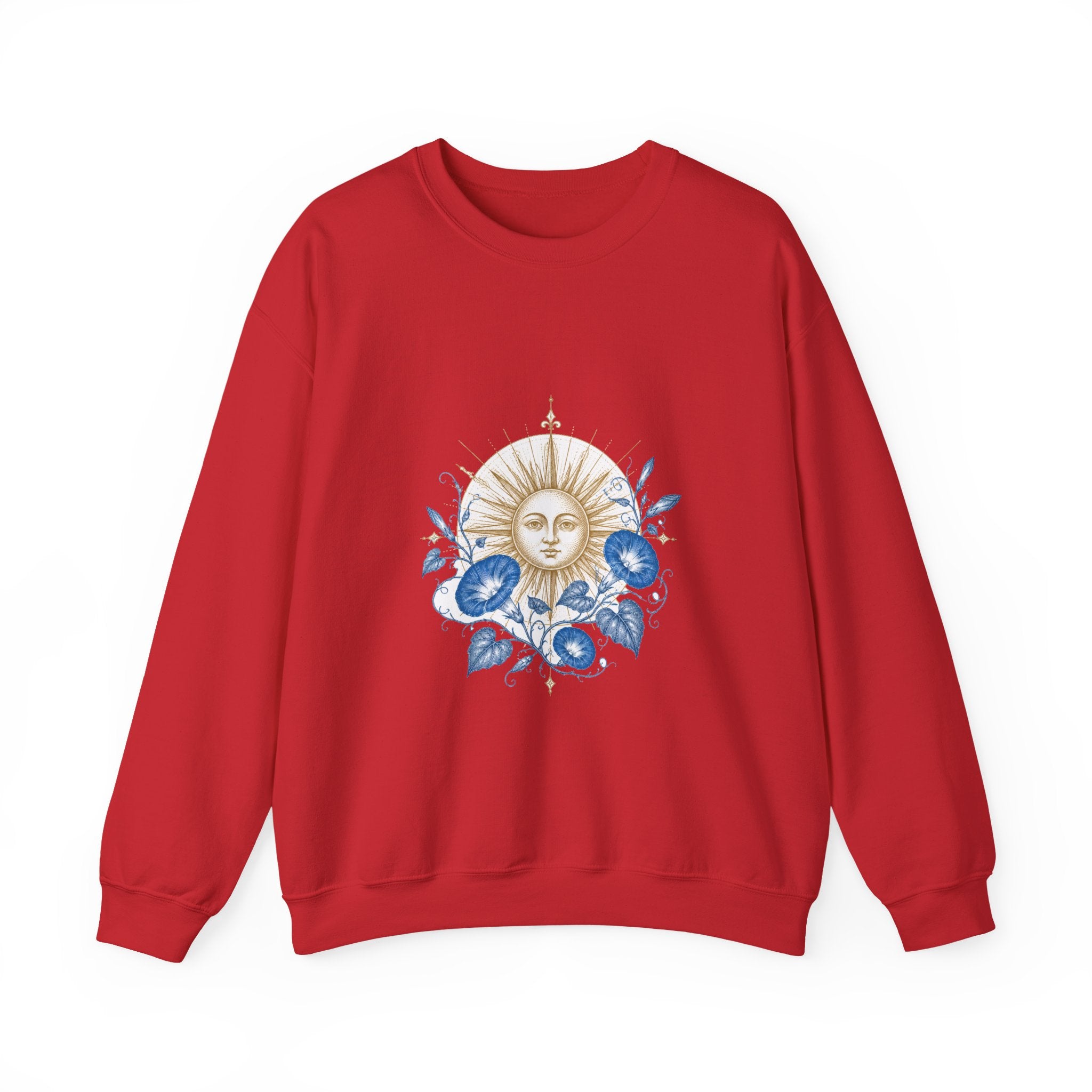 Matching Couple Sweatshirt - Sun & Moon Matching Couple Premium Fleece Sweatshirt Vintage Art His Hers Honeymoon Gift - Design B