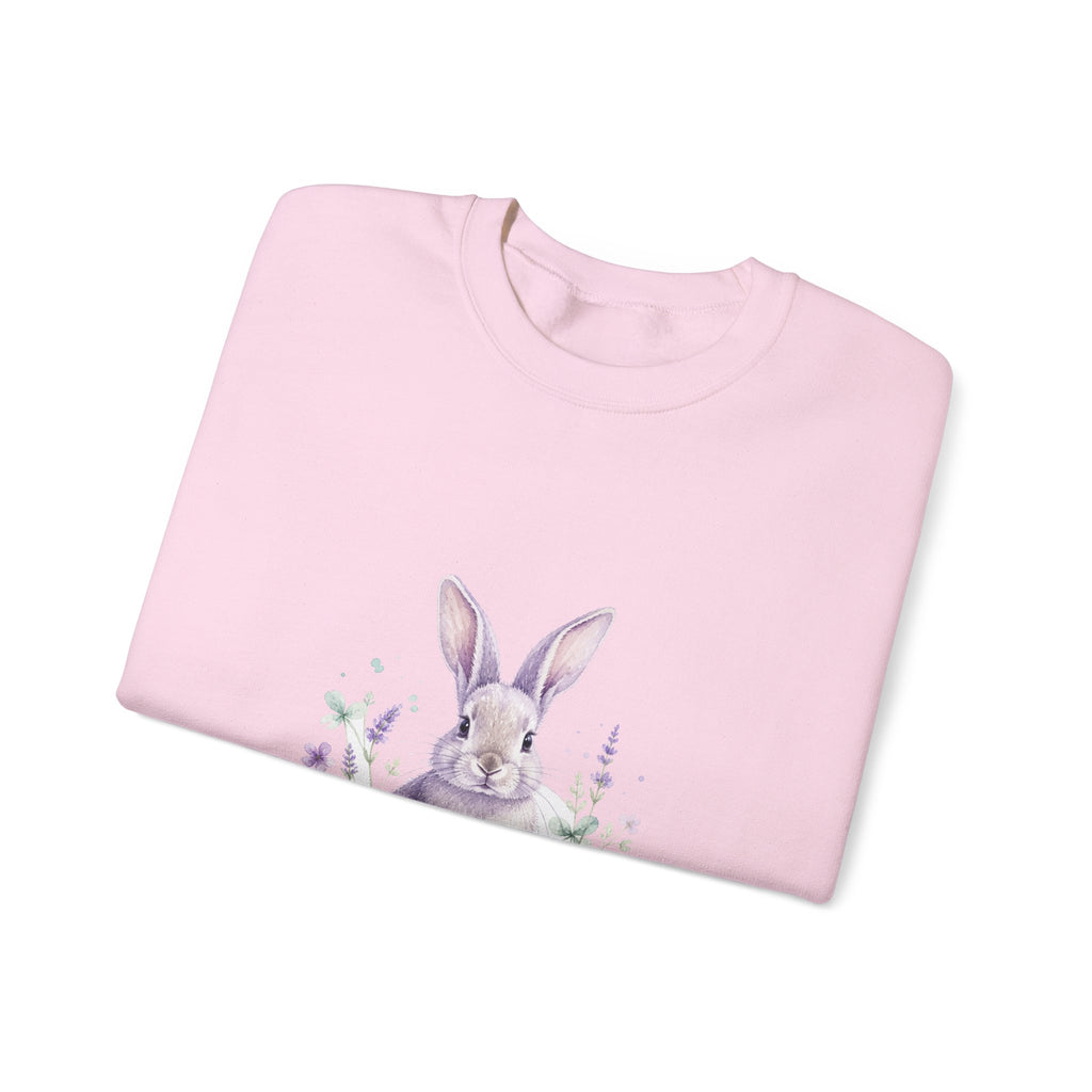 Matching Couple Sweatshirt - Fox & Rabbit Matching Couple Crewneck Sweatshirt Watercolor Art His Hers Engagement Gift - Design B