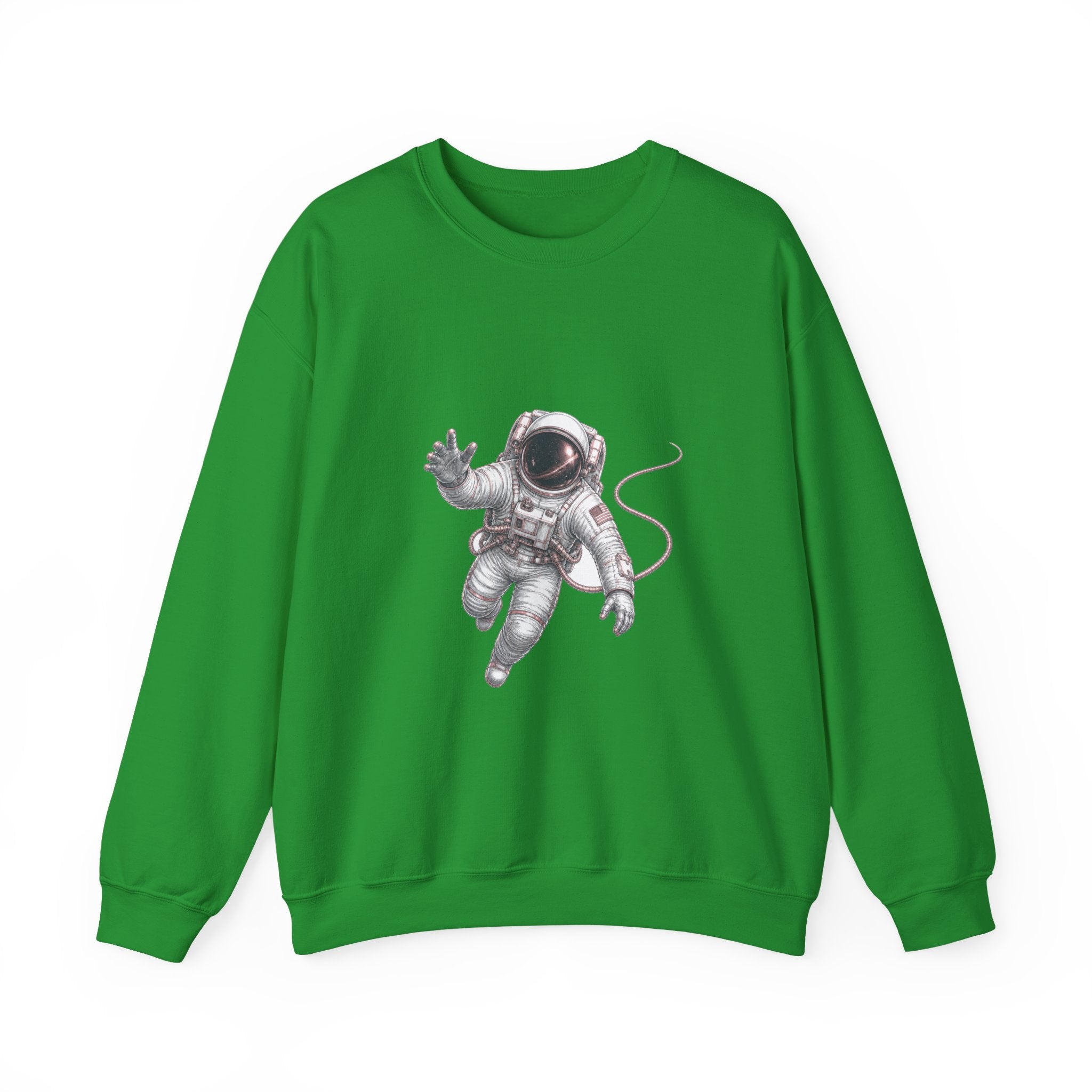 Matching Couple Sweatshirt - Astronaut & Planet Matching Couple Crewneck Sweatshirt Hand-Drawn Art His Hers Best Friend Gift - Design A