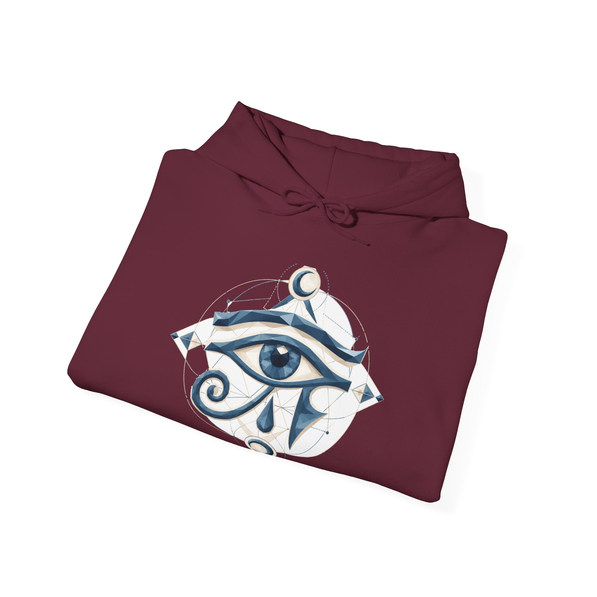 Matching Couple Sweatshirt - Eye of Ra & Horus Matching Couple Hooded Sweatshirt Geometric Art His Hers Couple Gift - Design B