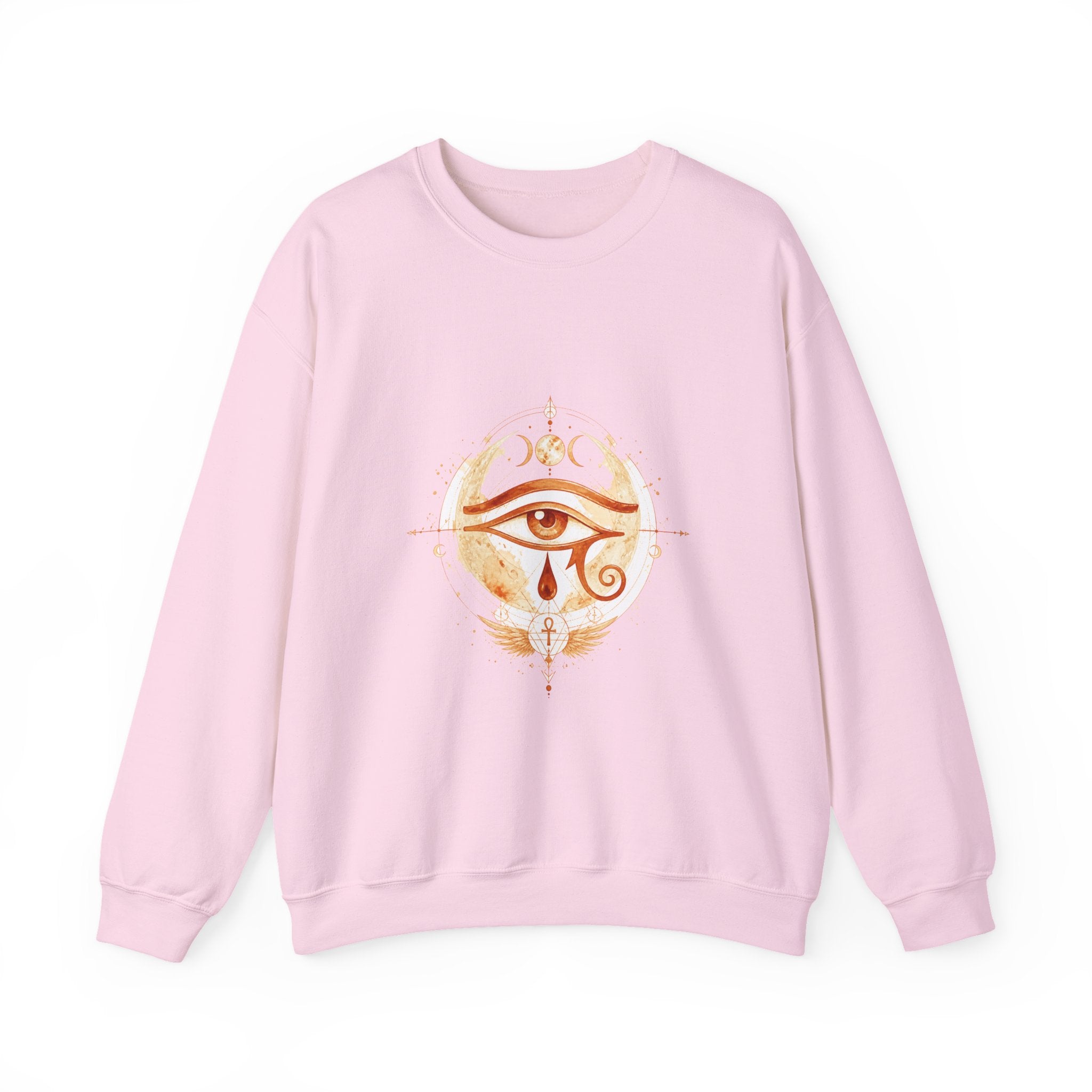 Matching Couple Sweatshirt - Eye of Ra & Horus Matching Couple Premium Fleece Sweatshirt Watercolor Art His Hers Birthday Gift - Design B