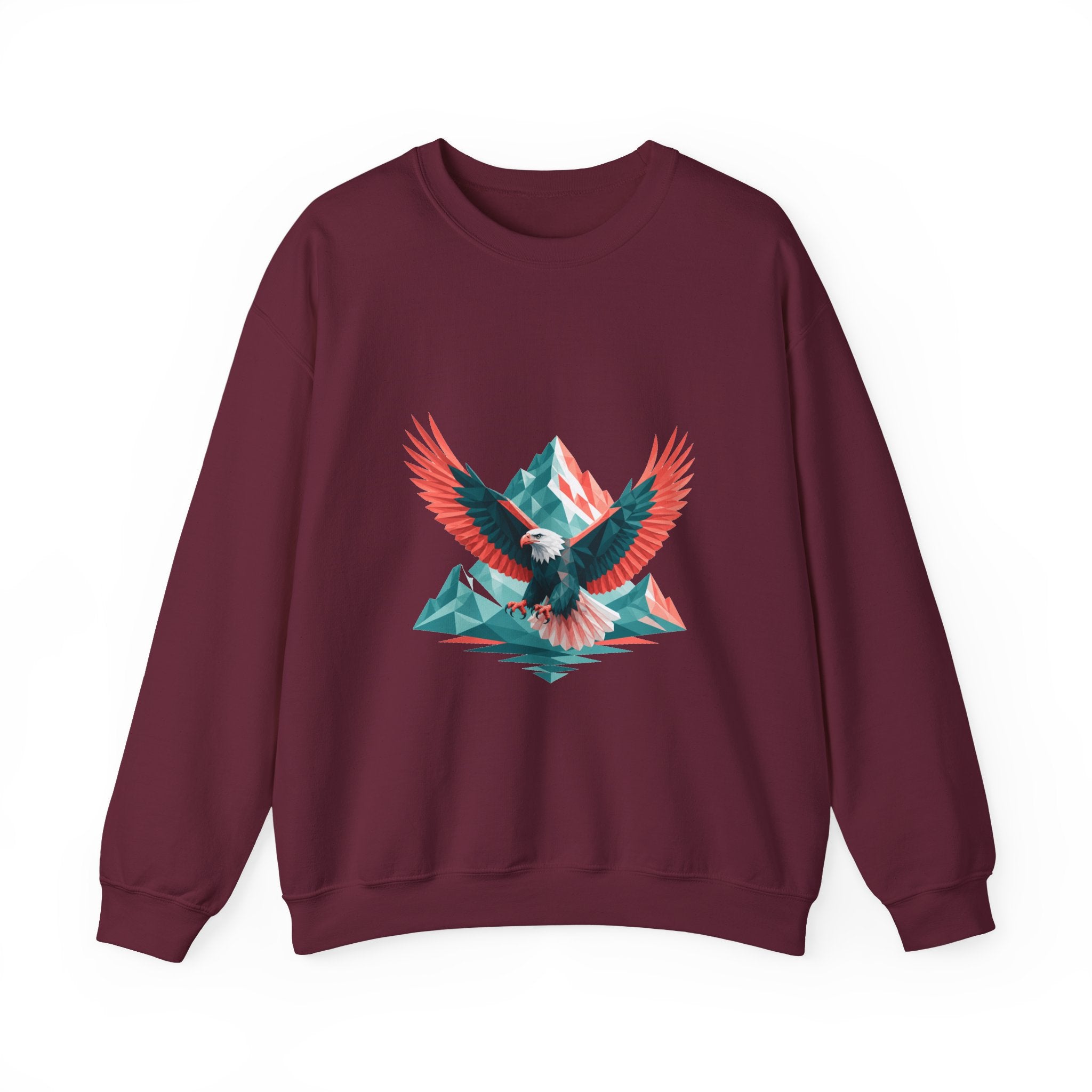 Matching Couple Sweatshirt - Eagle & Whale Matching Couple Comfort Colors Crew Geometric Art His Hers Love Gift - Design A