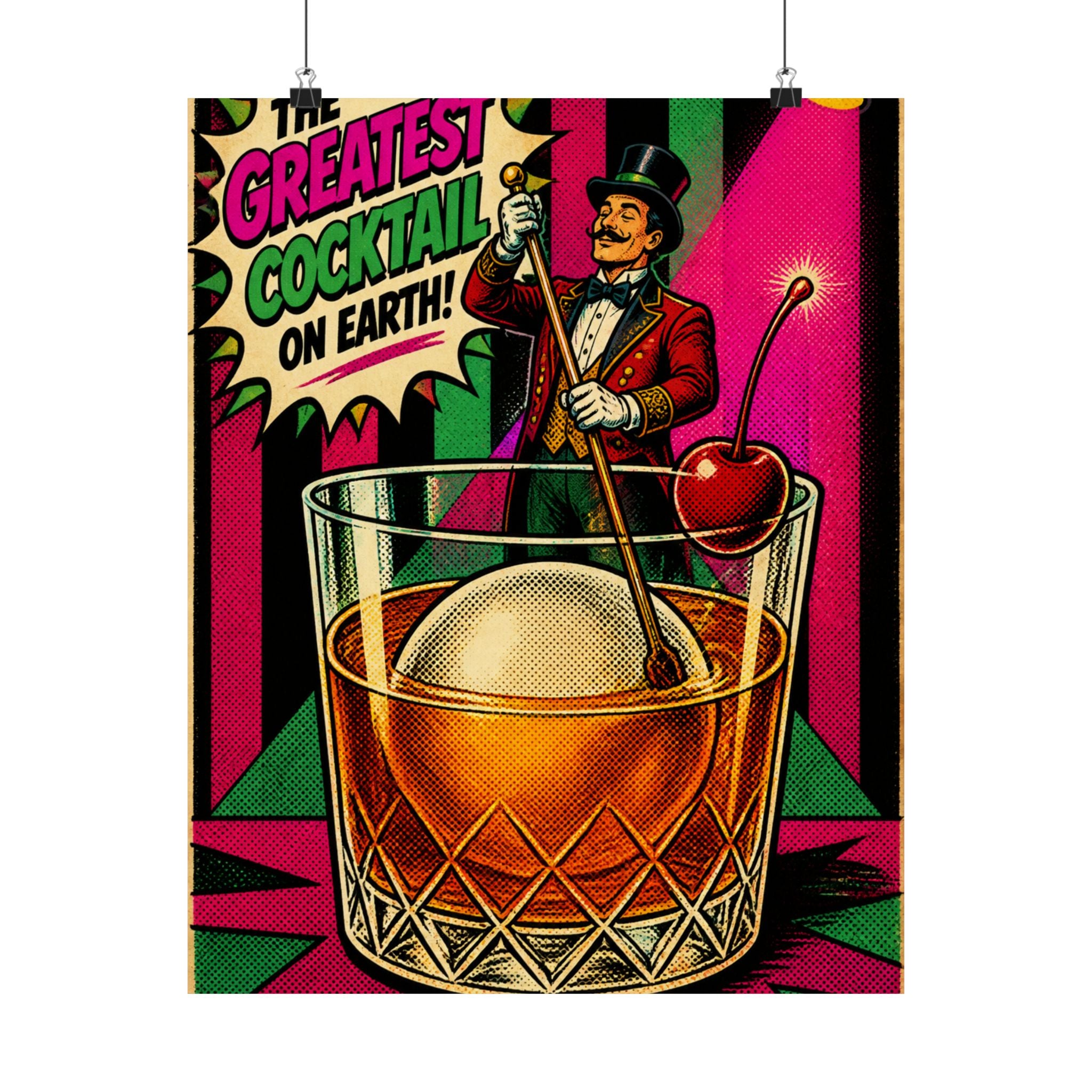 Old Fashioned Ringmaster Wall Art Poster 18×24 Pop Art Living Room Decor Maximalist Print