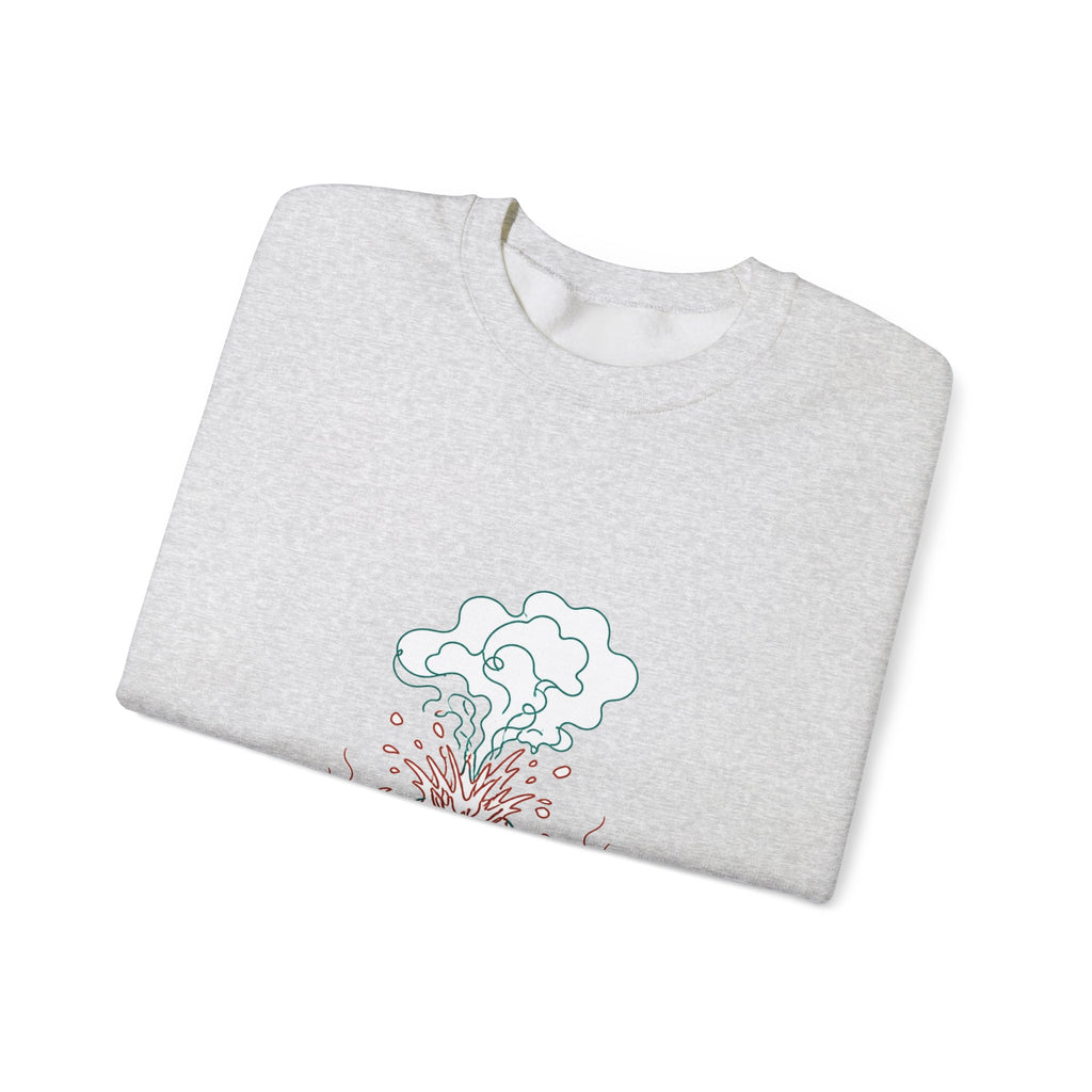 Matching Couple Sweatshirt - Volcano & Glacier Matching Couple Comfort Colors Crew Minimalist Art His Hers Christmas Gift - Design A