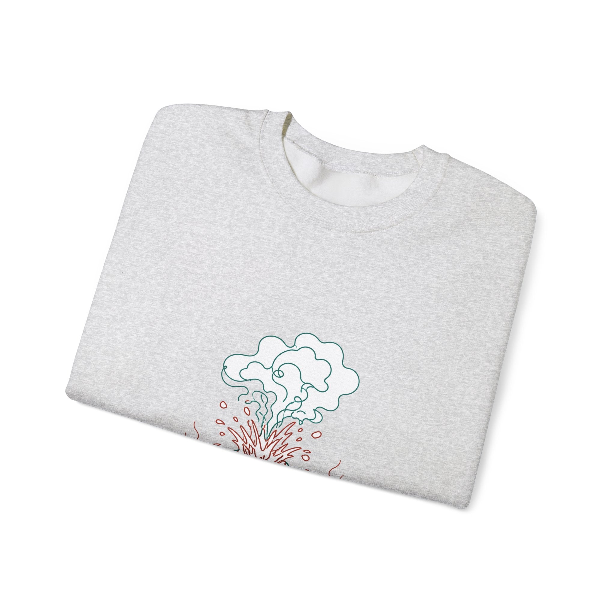 Matching Couple Sweatshirt - Volcano & Glacier Matching Couple Comfort Colors Crew Minimalist Art His Hers Christmas Gift - Design A