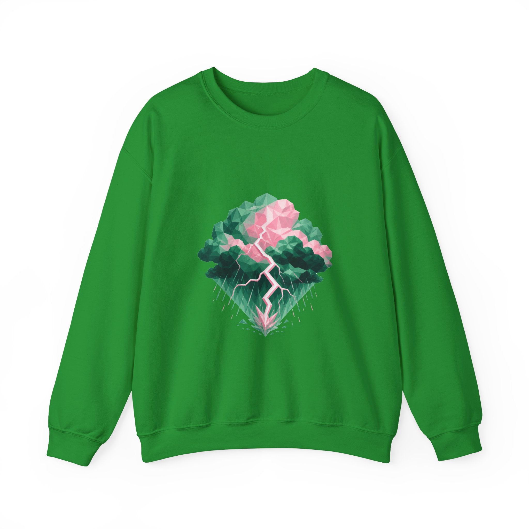Matching Couple Sweatshirt - Storm & Rainbow Matching Couple Comfort Colors Crew Geometric Art His Hers Love Gift - Design A