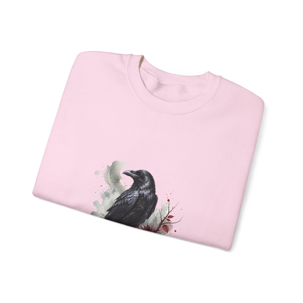 Matching Couple Sweatshirt - Raven & Swan Matching Couple Comfort Colors Crew Watercolor Art His Hers Birthday Gift - Design A