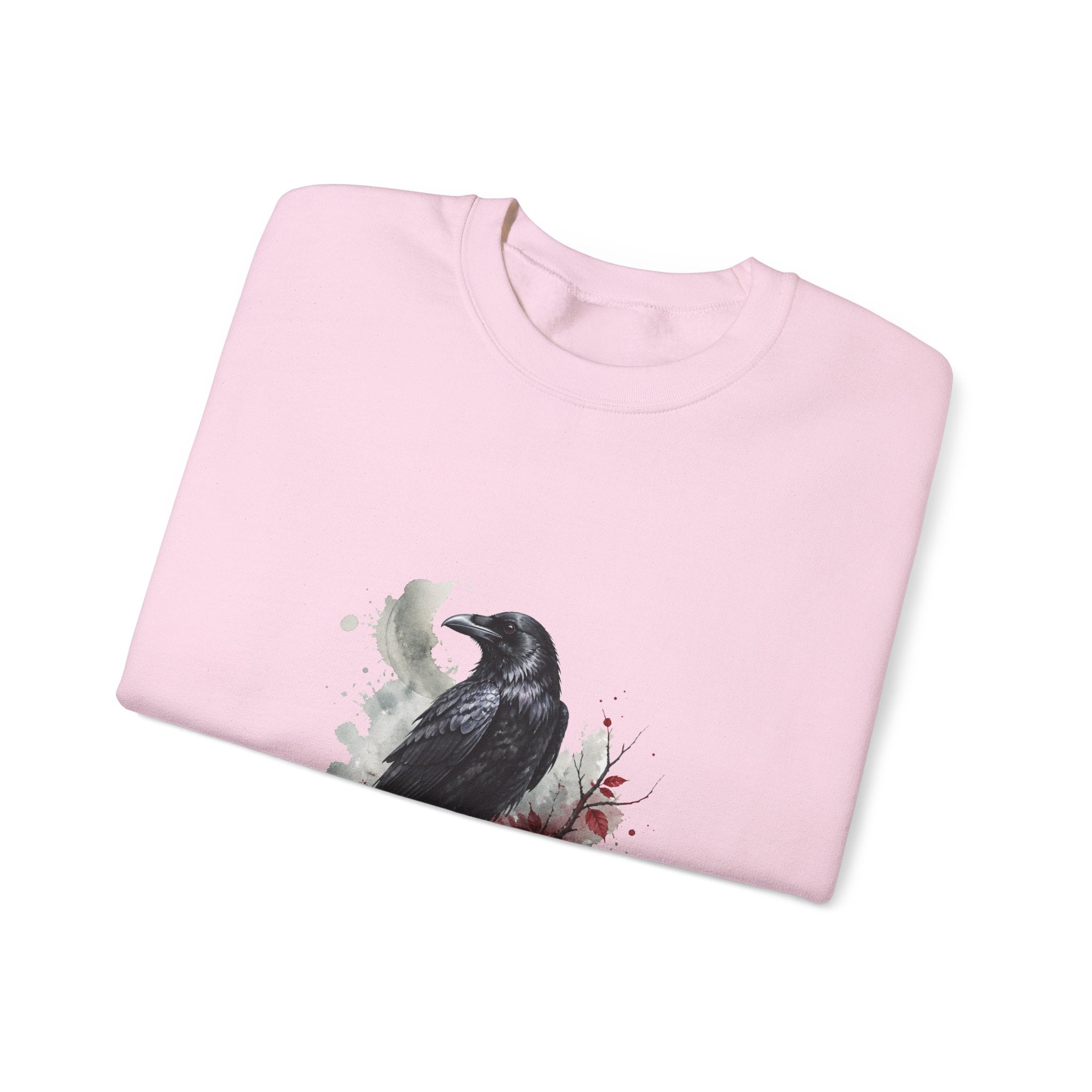 Matching Couple Sweatshirt - Raven & Swan Matching Couple Comfort Colors Crew Watercolor Art His Hers Birthday Gift - Design A