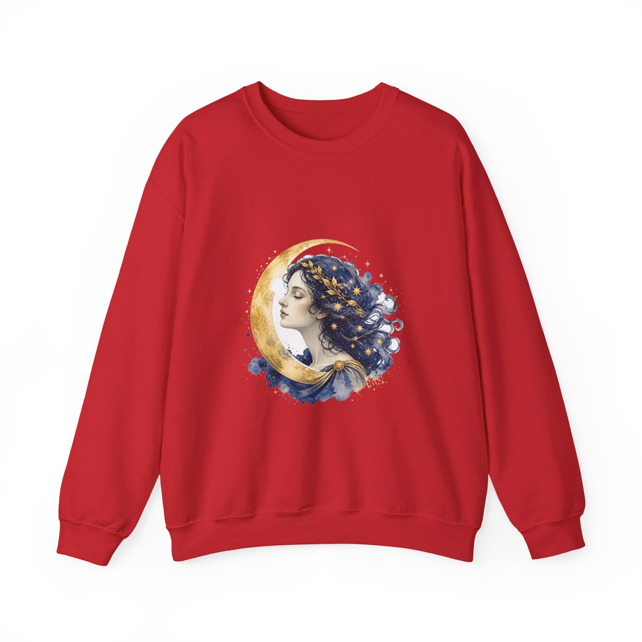 Matching Couple Sweatshirt - Helios & Selene Matching Couple Comfort Colors Crew Watercolor Art His Hers Birthday Gift - Design B