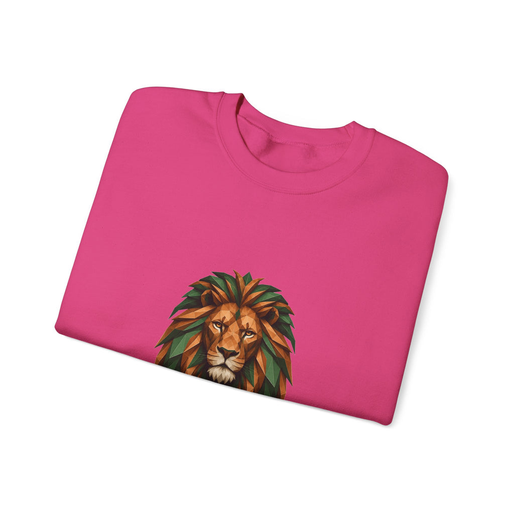 Matching Couple Sweatshirt - Lion & Lamb Matching Couple Comfort Colors Crew Geometric Art His Hers Love Gift - Design A