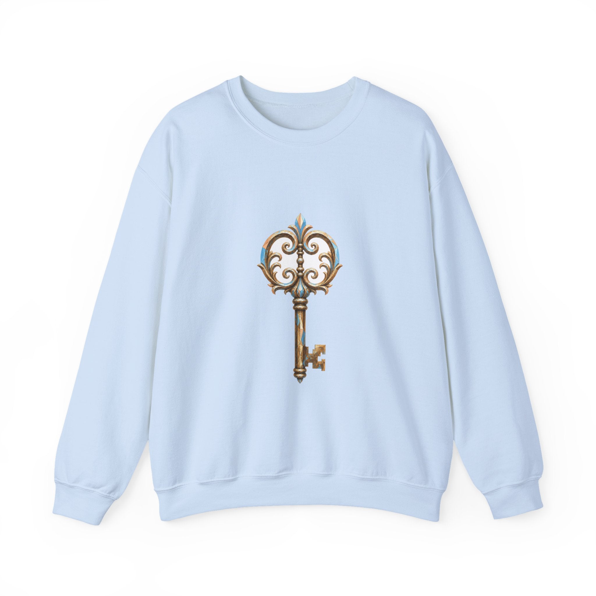 Matching Couple Sweatshirt - Key & Lock Matching Couple Crewneck Sweatshirt Geometric Art His Hers Couple Gift - Design A