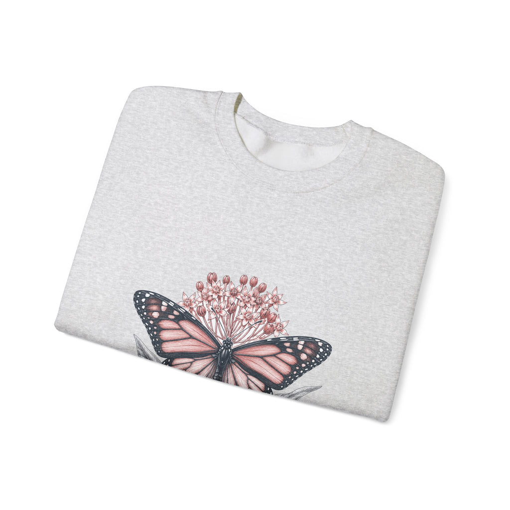 Matching Couple Sweatshirt - Butterfly & Moth Matching Couple Comfort Colors Crew Hand-Drawn Art His Hers Anniversary Gift - Design A